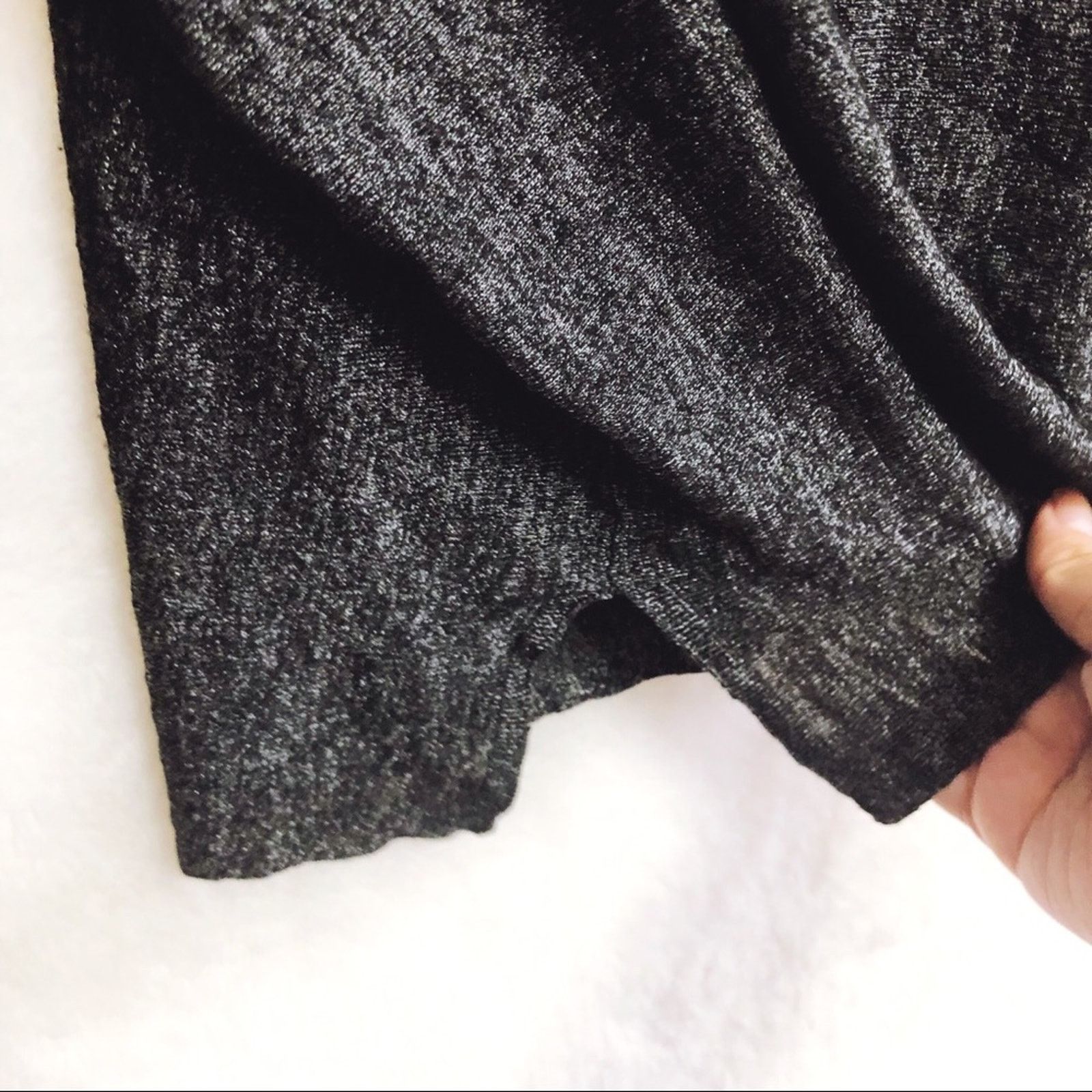 Club Monaco Club Monaco Dark Gray Shimmer Long Sleeve Top Size S / US 4 / IT 40 - 4 Thumbnail