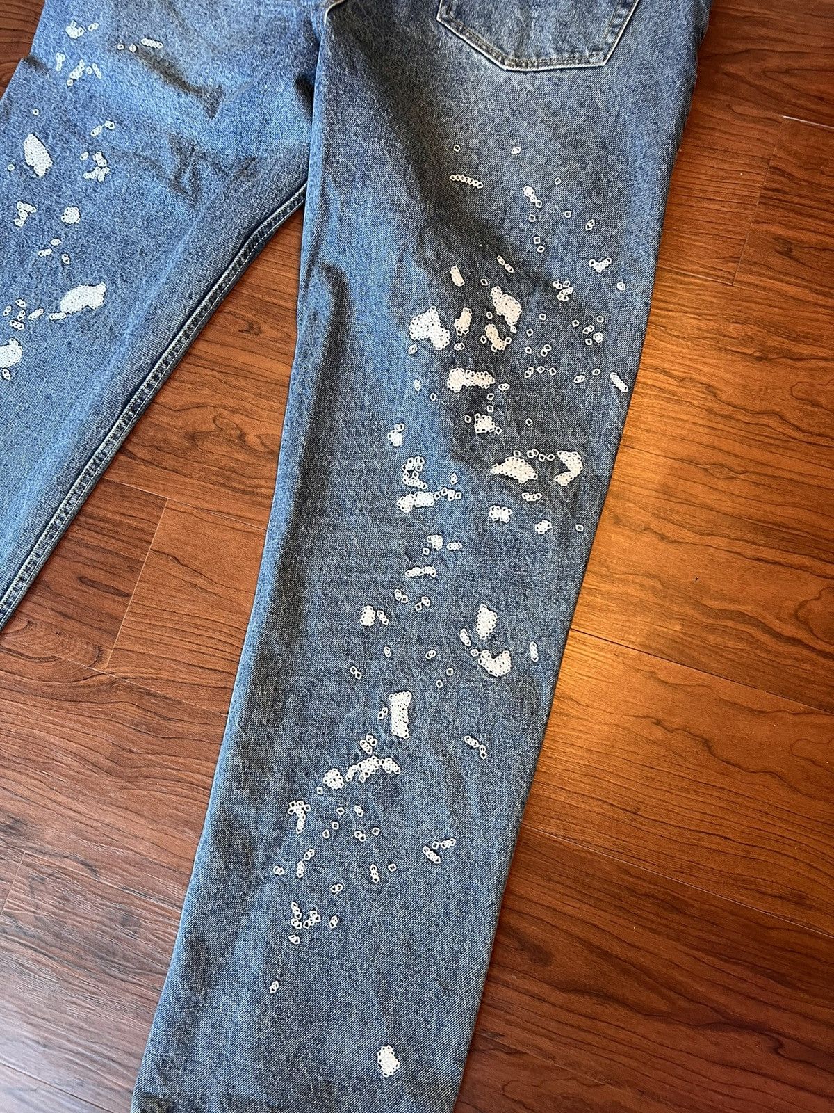 Fugazi Fugazi Chain Splatter Jeans Dark Washed XL Size US 36 / EU 52 - 7 Thumbnail