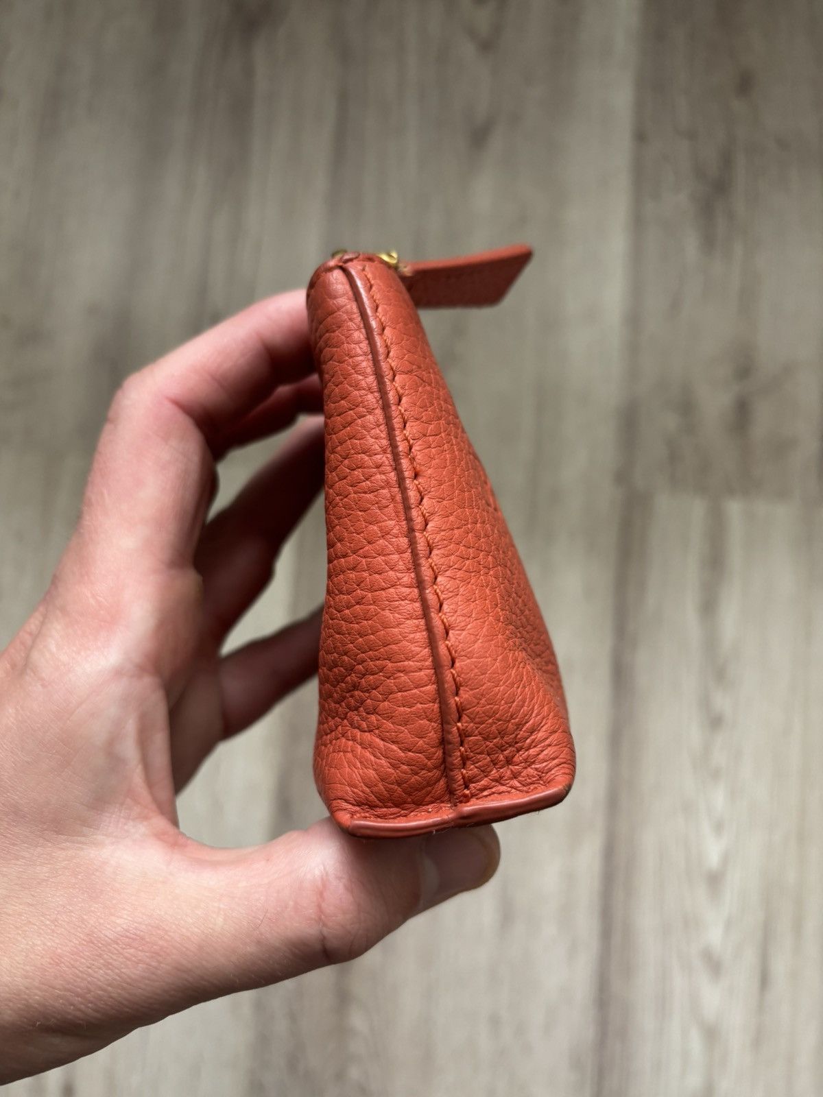 Burberry Burberry Orange Grain Leather Cosmetic Pouch – ROSCROM215CR Size ONE SIZE - 3 Thumbnail