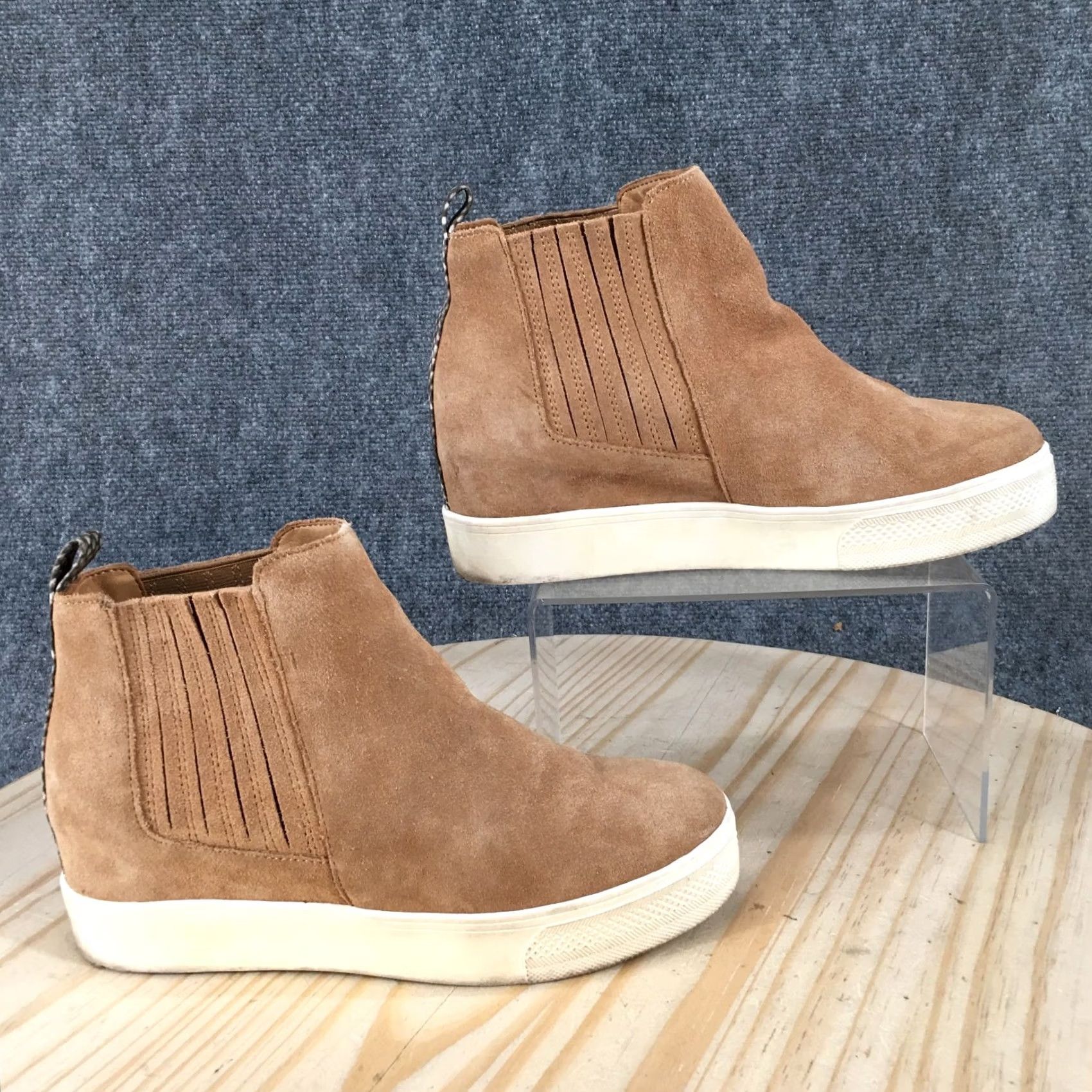 Dolce Vita Dolce Vita Boots Women Chelsea Leather Pull On Hidden Wedge Casual Brown 8.5 M Shoe Size US 9 / IT 39 - 2 Thumbnail