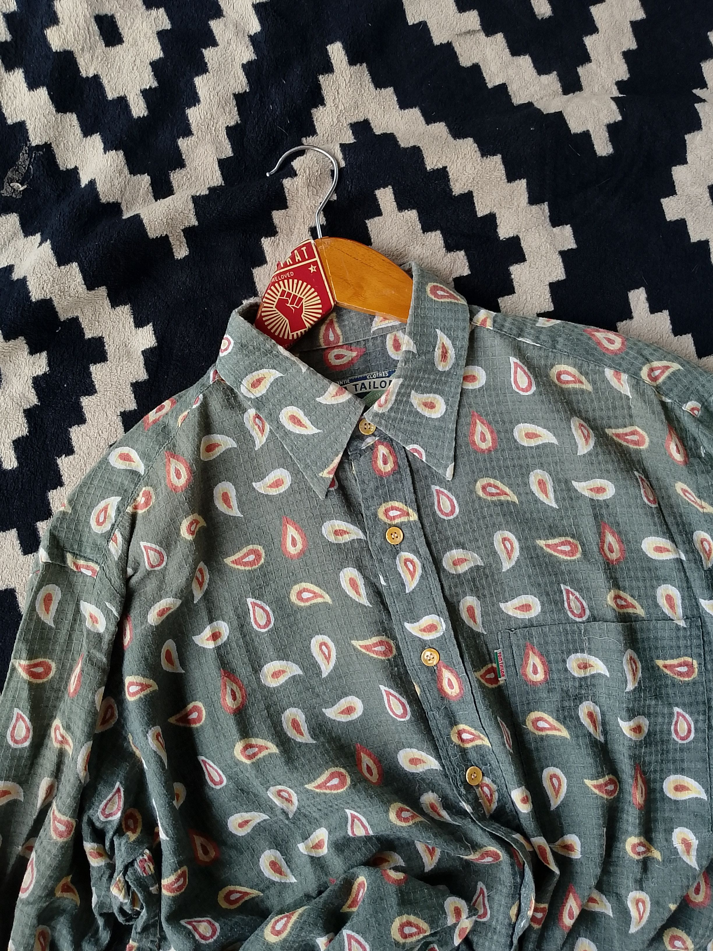 Tom Tailor Vintage Tom Tailor Supreme Fit Paisley Shirt Size US L / EU 52-54 / 3 - 3 Thumbnail