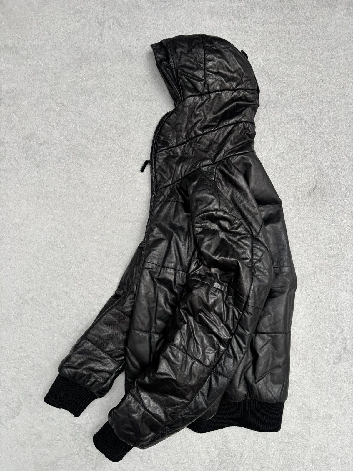 Y-3 A/W 2008 Y-3 Yohji Adidas Leather Puffer Ninja Jacket Size US L / EU 52-54 / 3 - 3 Thumbnail
