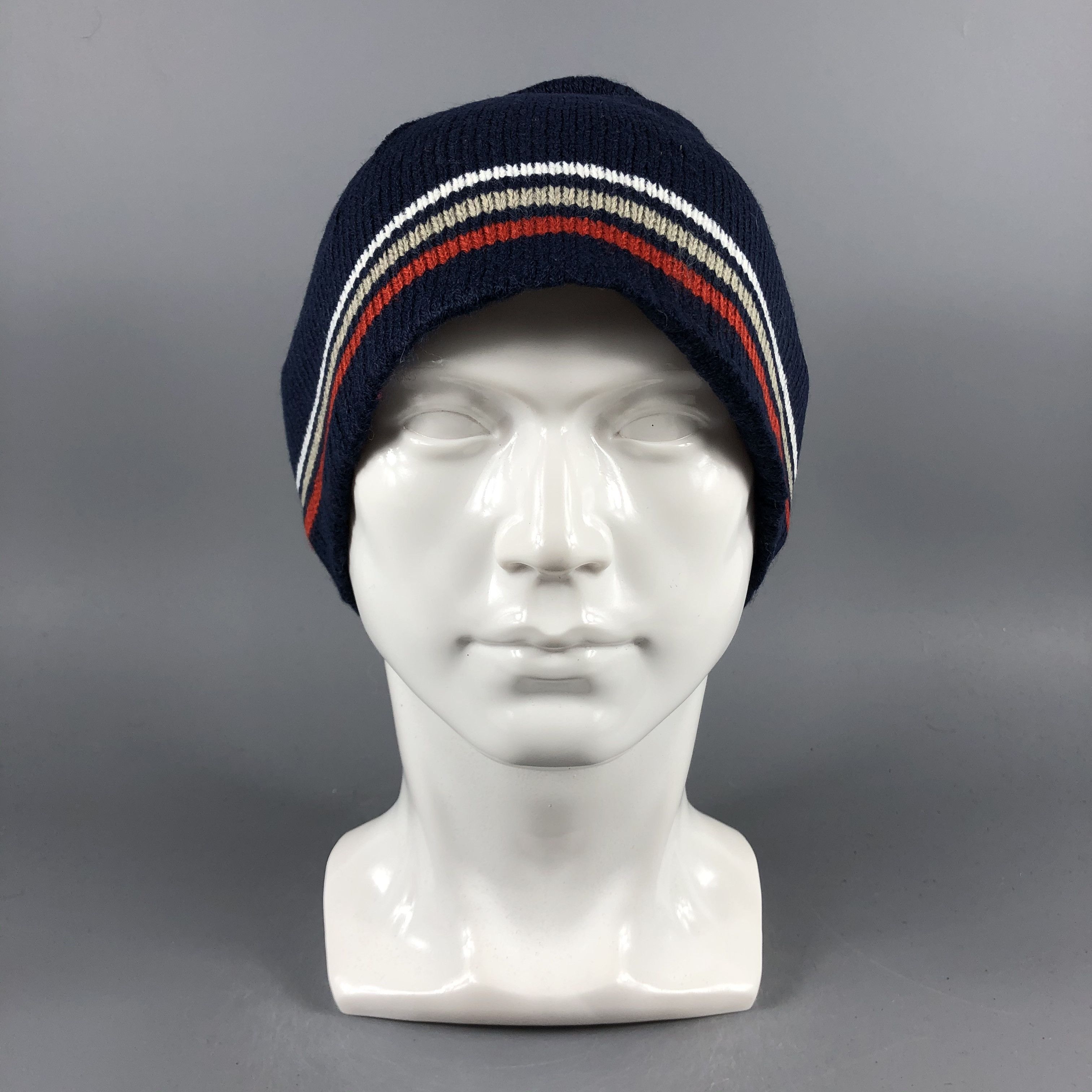 Japanese Brand × Vintage Unknown Stripe Cuffless Beanie Snow Hat Snow Cap -D1098 Size ONE SIZE - 6 Thumbnail
