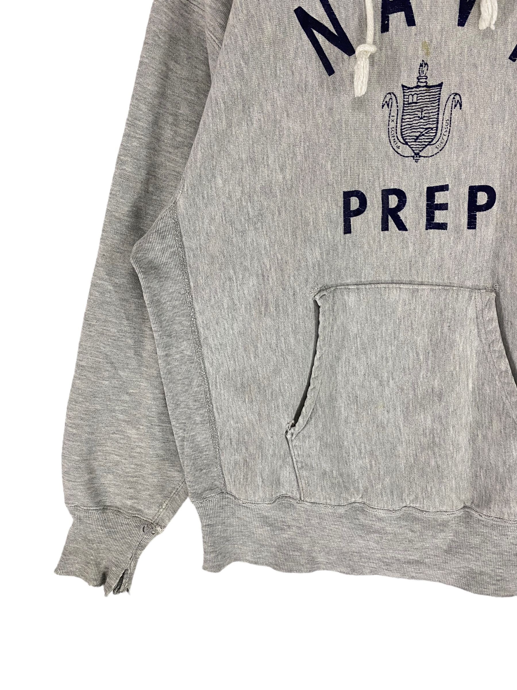 Champion × Vintage 90s Champion Reverse Weave Navy Prep NAPS hoodies sweatshirt Size US L / EU 52-54 / 3 - 3 Thumbnail