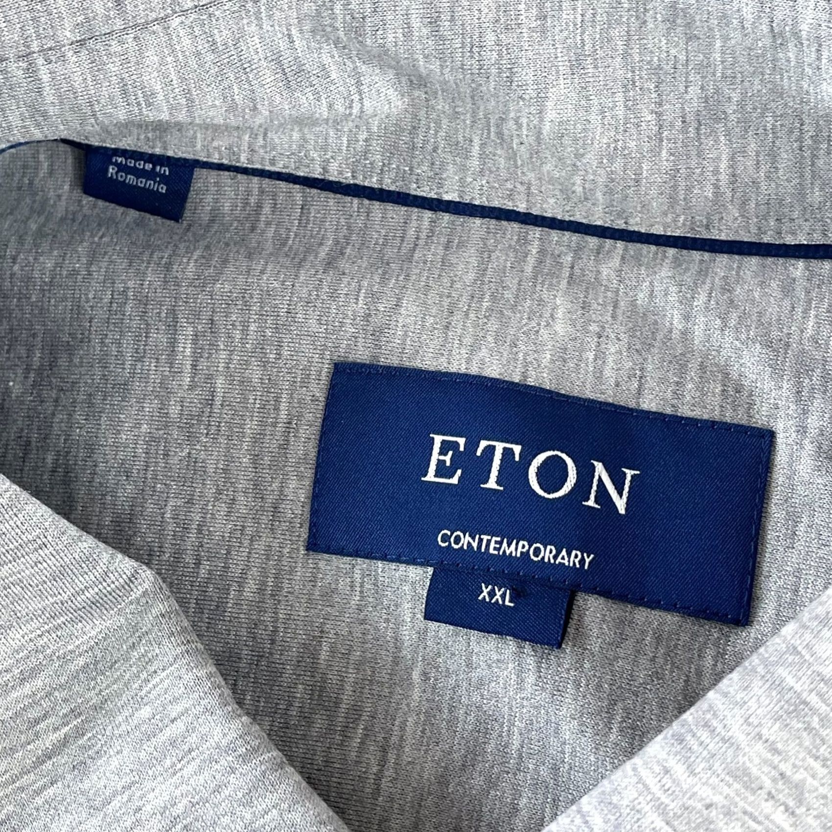 Eton Eton 2XL Light Grey Long Sleeve Shirt Button-Up Designer NWT Men Size US XXL / EU 58 / 5 - 6 Thumbnail