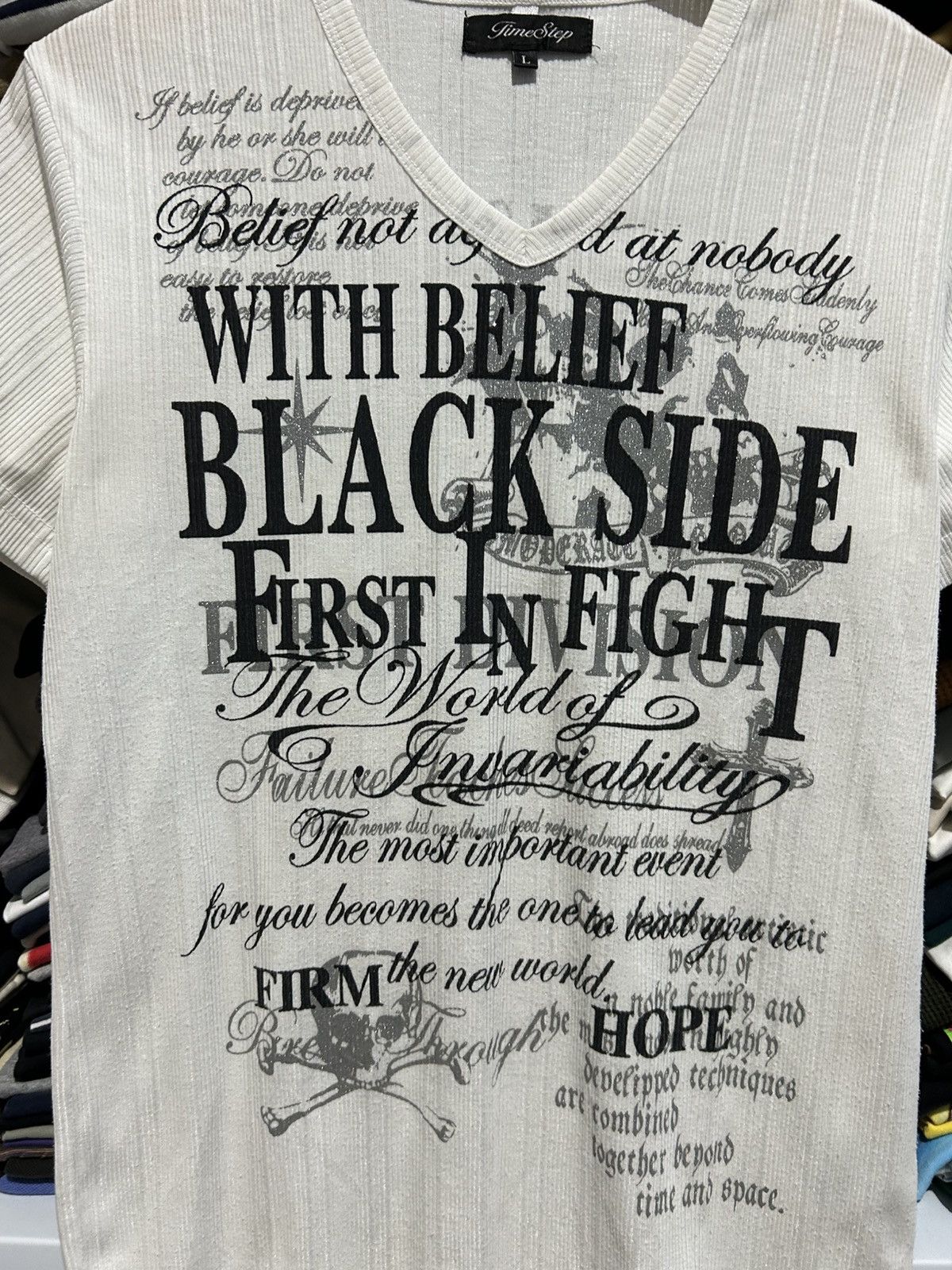 Japanese Brand Time Step Heisei Gal tshirt Grunge punk Lolita y2k skull Size US M / EU 48-50 / 2 - 2 Thumbnail
