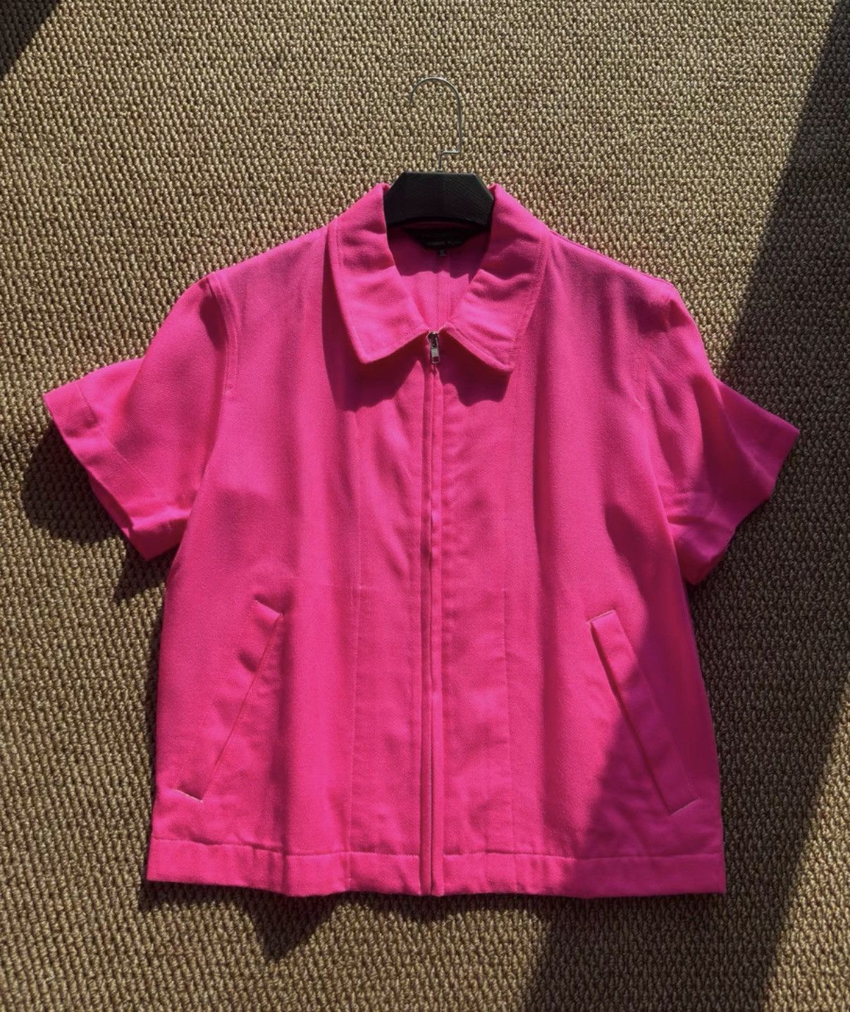 Comme des Garcons Homme Plus Comme des Garçons Homme Plus Runway Neon Pink Zip Shirt K23 Size S / US 4 / IT 40 - 1 Thumbnail