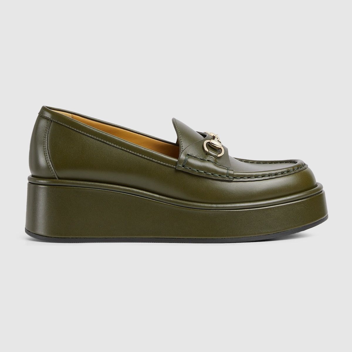 Gucci Horsebit GG Wedge Loafers SIZE 41.5