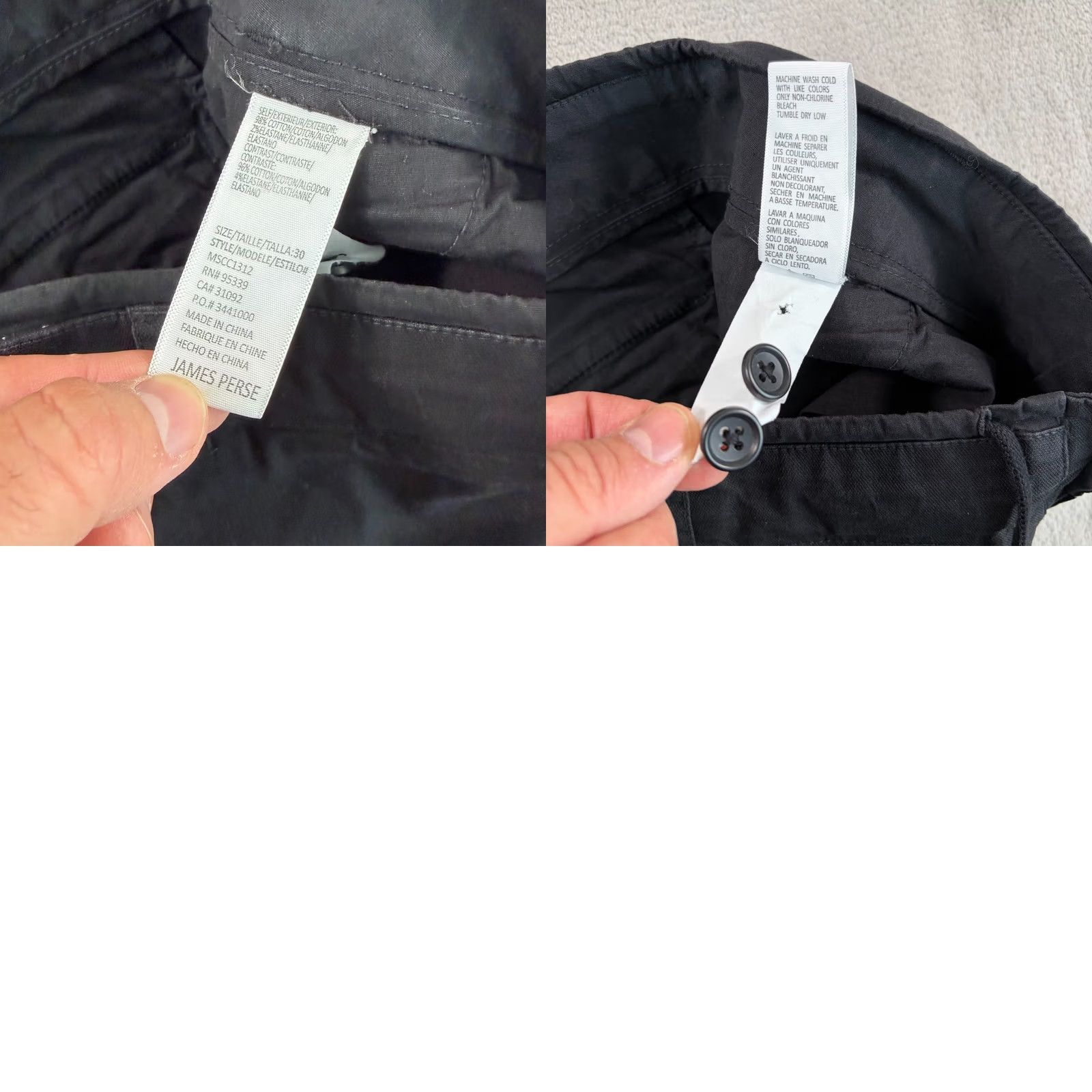 James Perse James Perse Cotton Canvas Utility Pant Black Men 34x31 Jogger Straight 5-Pocket Casual Wearable Front Flat Front | Mens Regular Shoes No Size US 34 / EU 50 - 8 Thumbnail