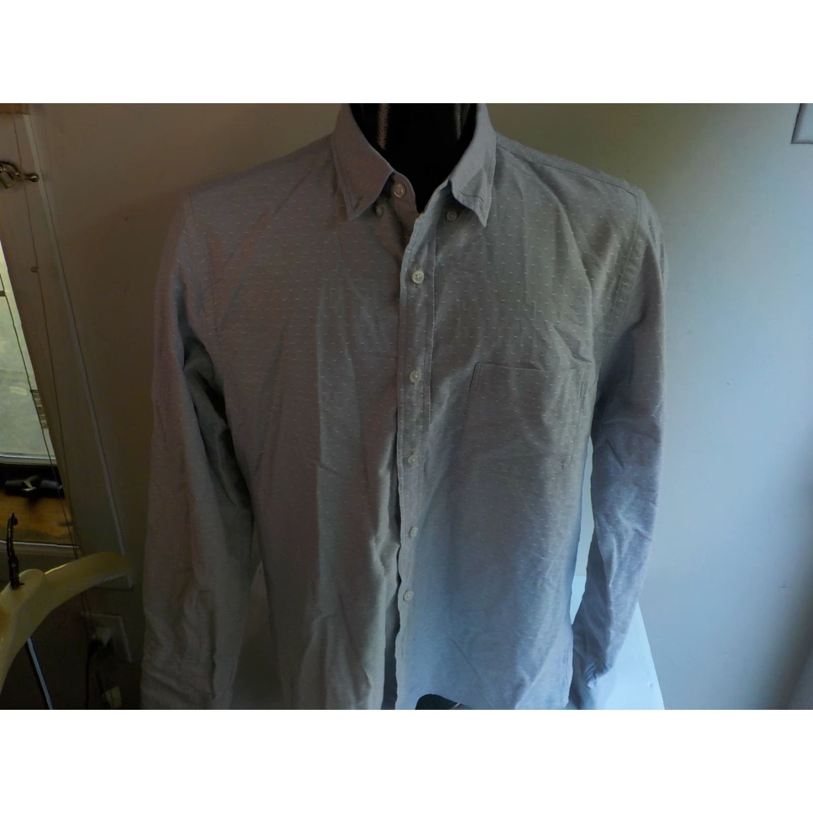 J.Crew VINTAGE J. CREW Gray w/White Flecks Button Down Oxford Shirt SLIM FIT Large Mens Shirt Sz L Size US L / EU 52-54 / 3 - 2 Thumbnail