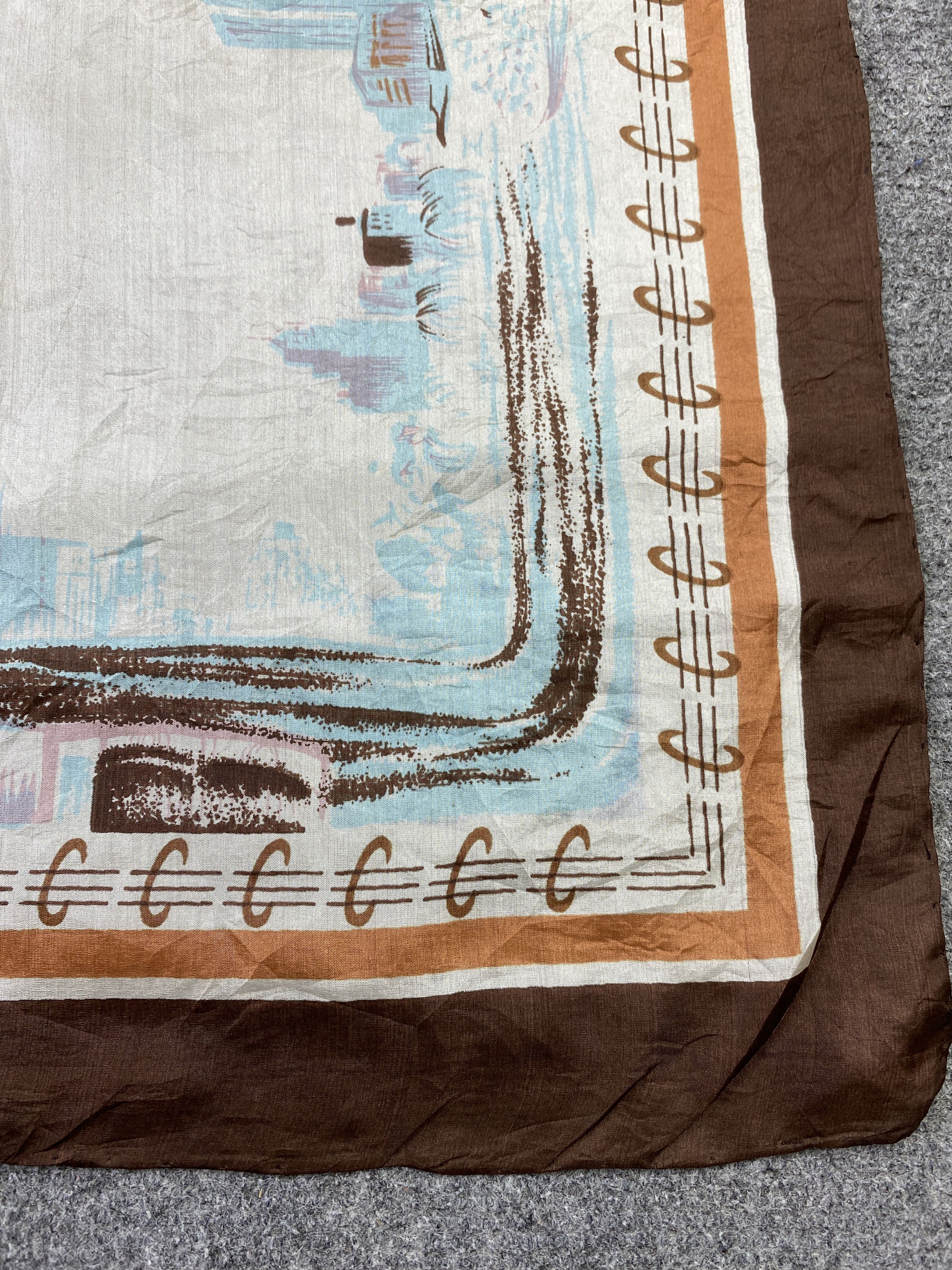 Other Vintage Art Painting Silk Scarf / Silk Shawl SN0271 Size ONE SIZE - 7 Thumbnail