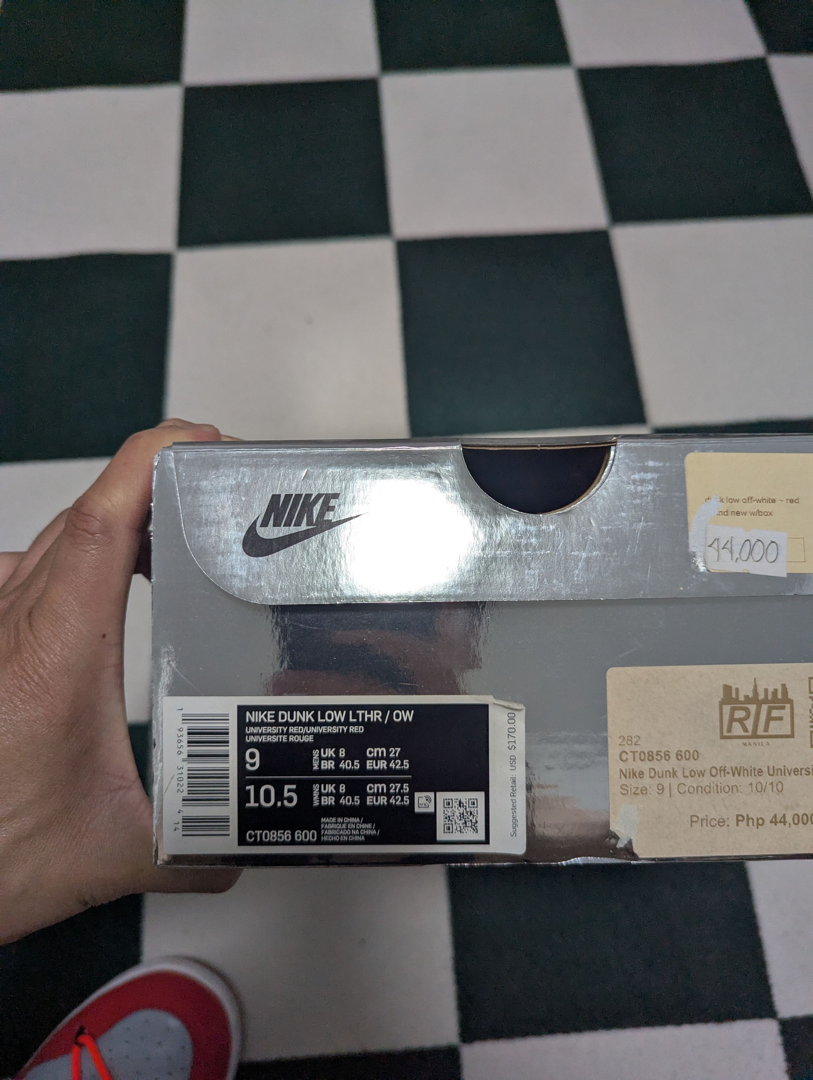 Nike × Off-White Nike Dunk Low Off White University Red Size US 9 / EU 42 - 11 Thumbnail