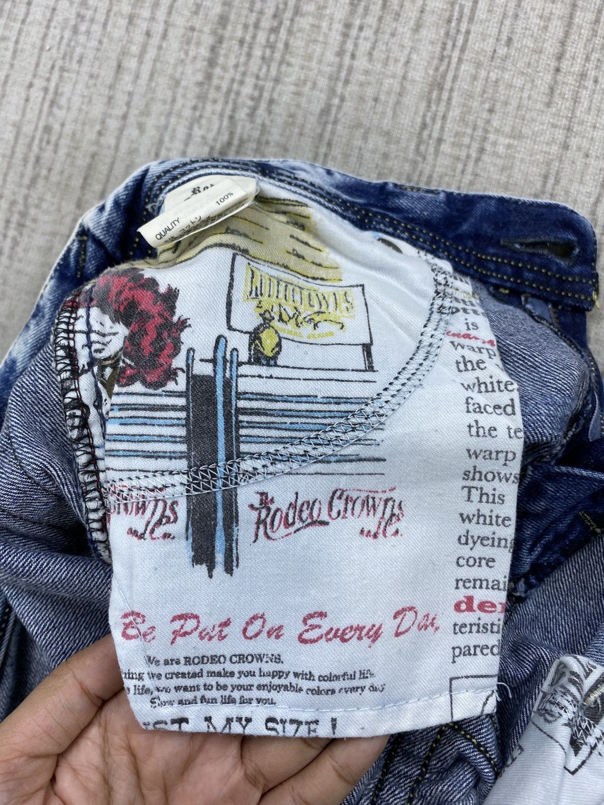 If Six Was Nine × Japanese Brand × Vintage Vintage Rodeo Crown Wash Blue Jeans Pants Size US 31 - 19 Thumbnail