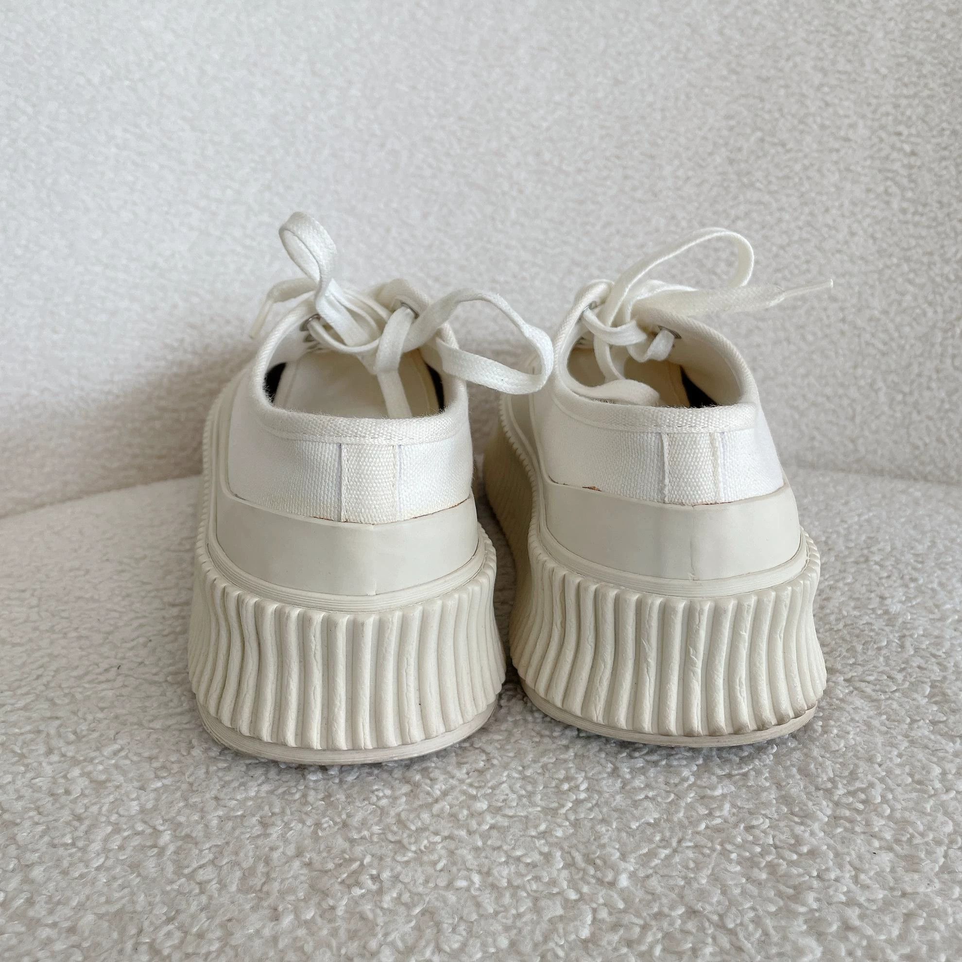 Jil Sander Jil Sander White Cracker Platform Shoes 37 7281 Size US 6 / IT 36 - 4 Thumbnail