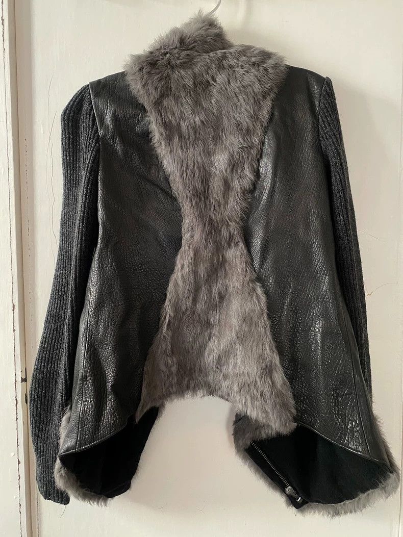 Helmut Lang Helmut Lang Rabbit wool and sheepskin patchwork jacket Size ONE SIZE - 2 Thumbnail