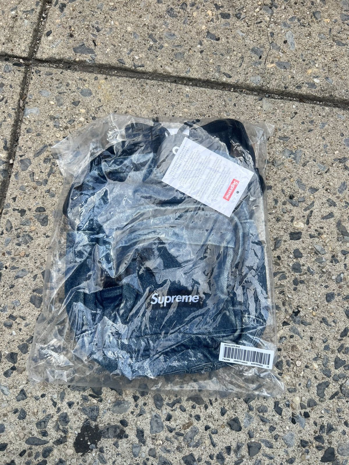 Supreme Denim Shoulder Bag Washed Indigo