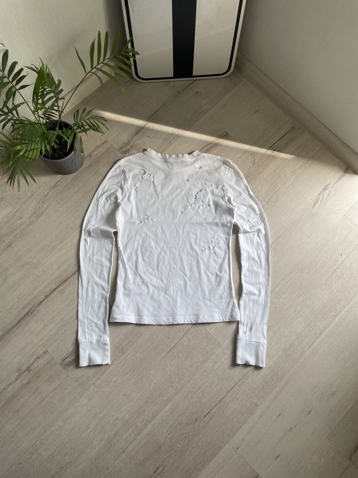 Designer × Kendall And Kylie Kendall + Kyle Distressed White Long-sleeve Size S / US 4 / IT 40 - 2 Thumbnail