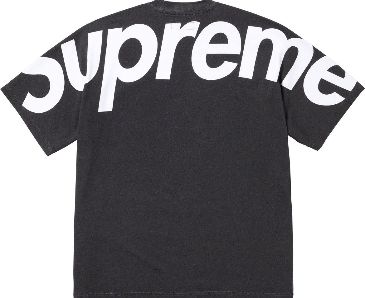 Image of Supreme Split S/s Top Black Fw23, Men's (Size 2XL)