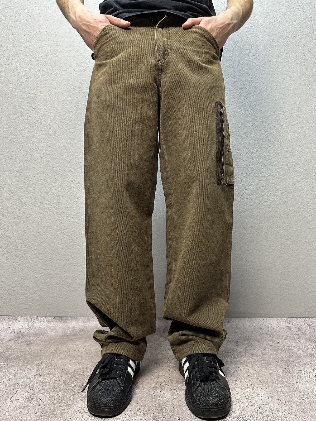 Diesel VINTAGE Y2K ARCHIVE VELVET PARACHUTE DIESEL CARGO PANTS 