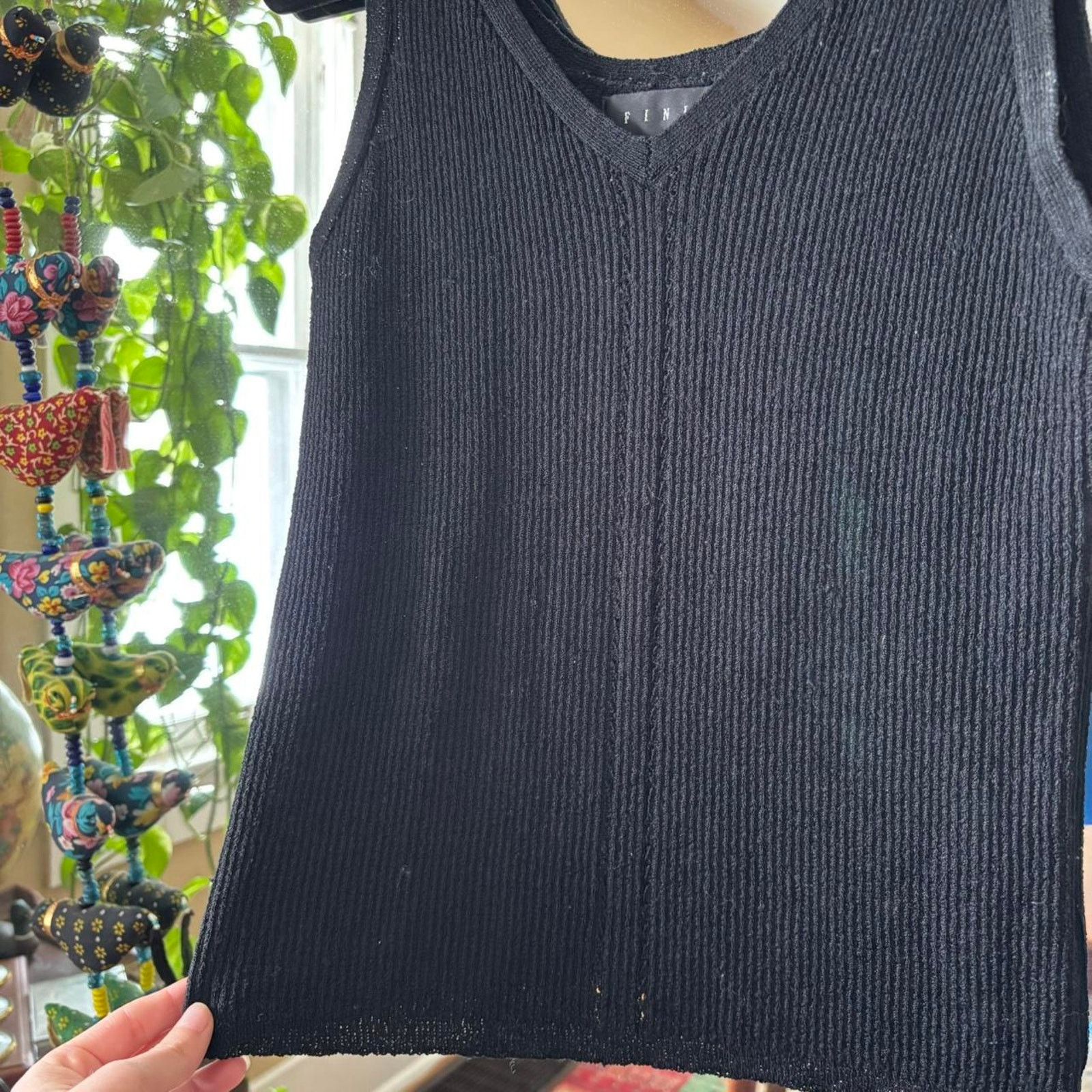 Vintage Vintage Finity Studio Classic Black Tank Top Small 90s Y2K Size S / US 4 / IT 40 - 5 Thumbnail