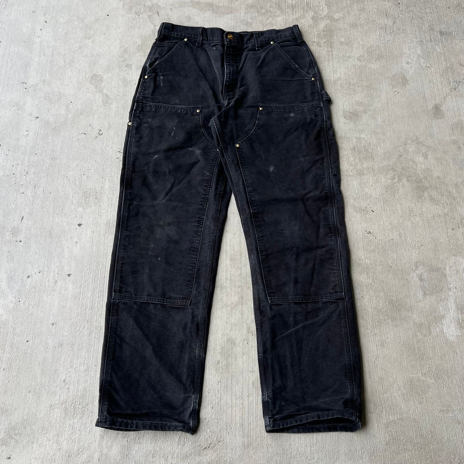 Carhartt × Vintage Carhartt black double knee work wear carpenter pants Size US 33 - 1 Thumbnail
