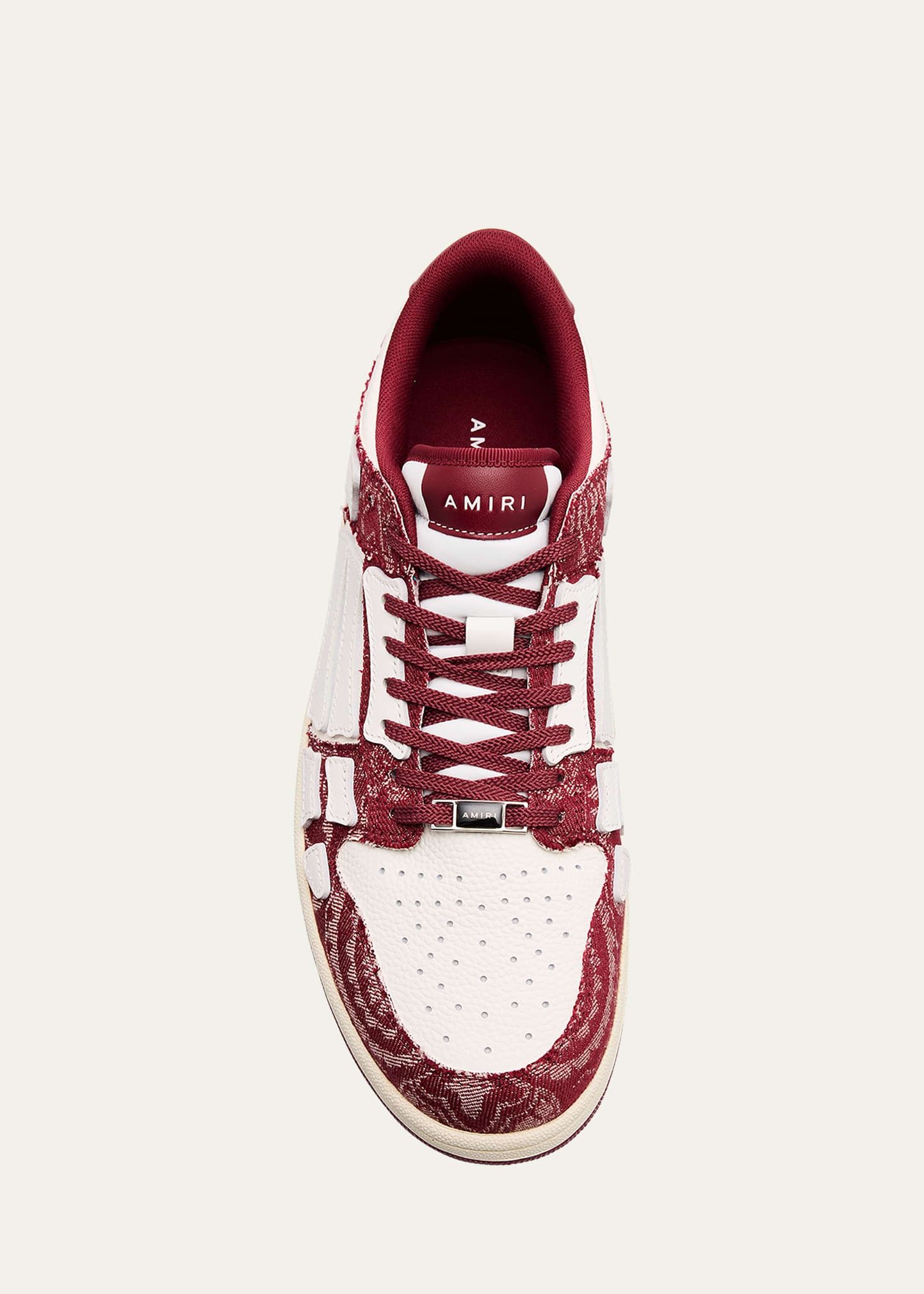 Amiri o1s1wg110925 Bandana Jacquard Skel Low-Top Sneakers Red Size US 10 / EU 43 - 5 Thumbnail