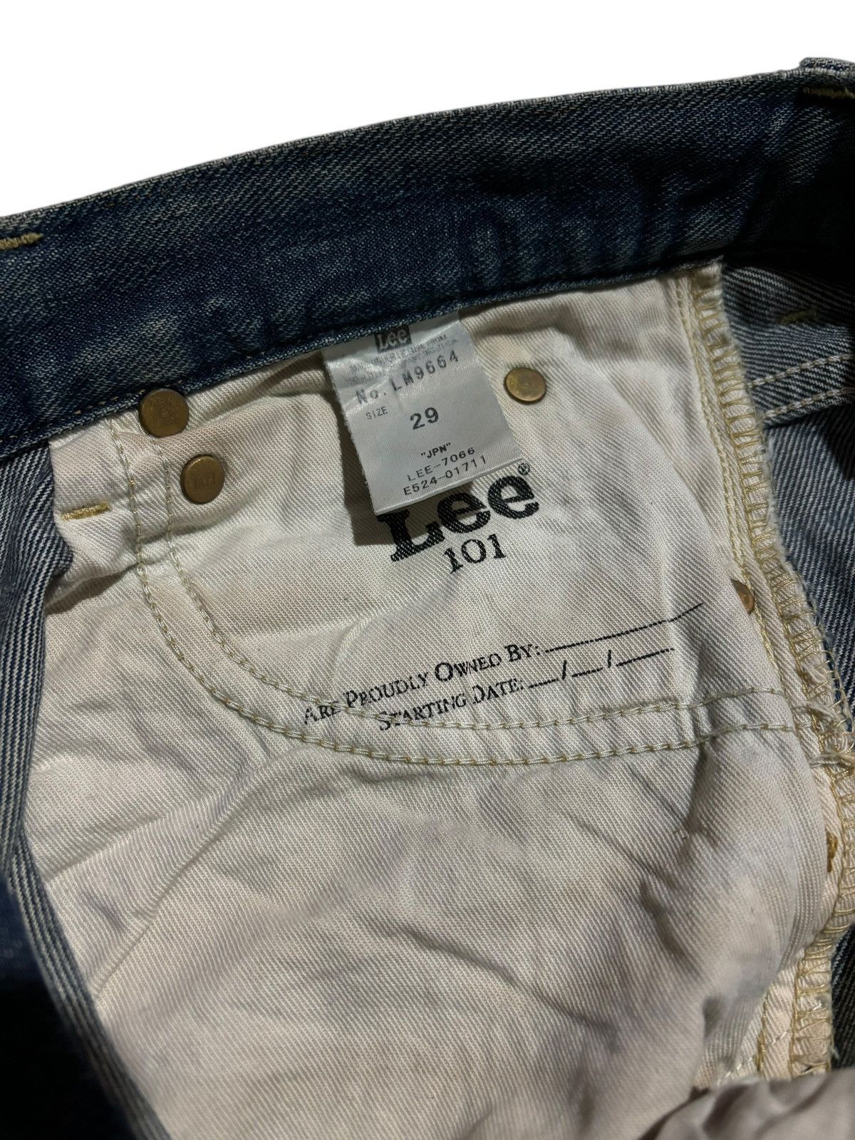 Comme des Garcons Y2k Lee Selvedge Lot 101 Distressed Season Faded Jeans Size US 30 / EU 46 - 11 Thumbnail