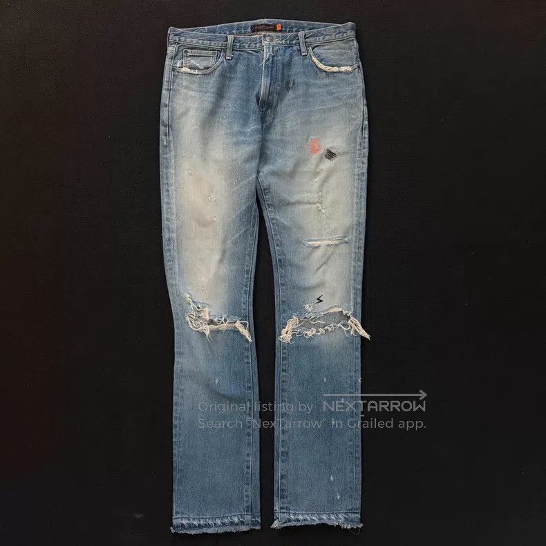 Undercover Undercover size 3 05 SS 5 ripped embroidered jeans Size US 30 / EU 46 - 1 Thumbnail