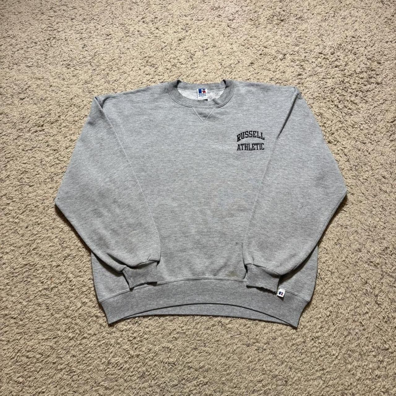 Russell Athletic Vintage Russell Athletic Grey Logo Spell Out Sweatshirt Size US XL / EU 56 / 4 - 2 Thumbnail