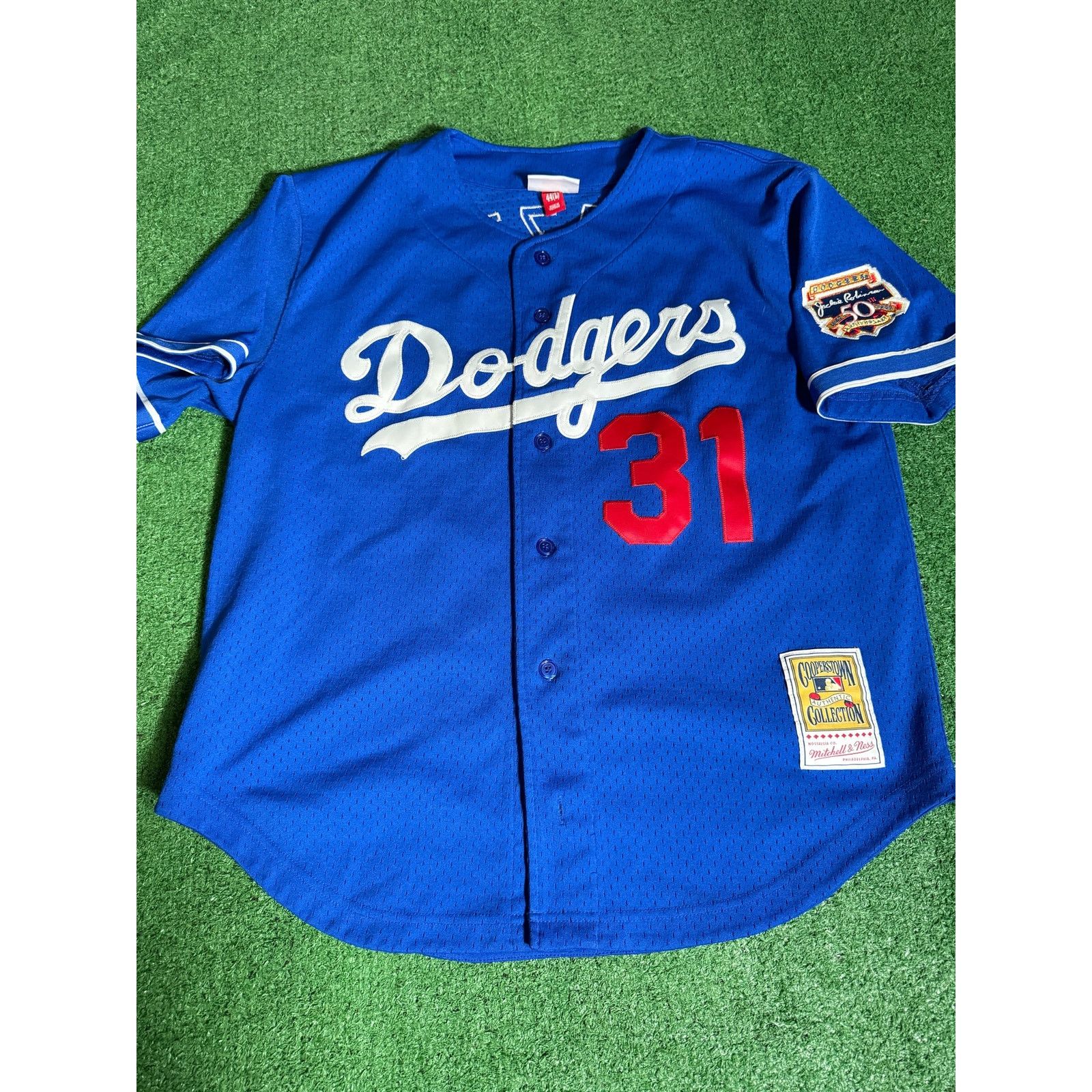 Mitchell & Ness Mike Piazza 1997 Mesh BP Los Angeles Dodgers deals Jersey