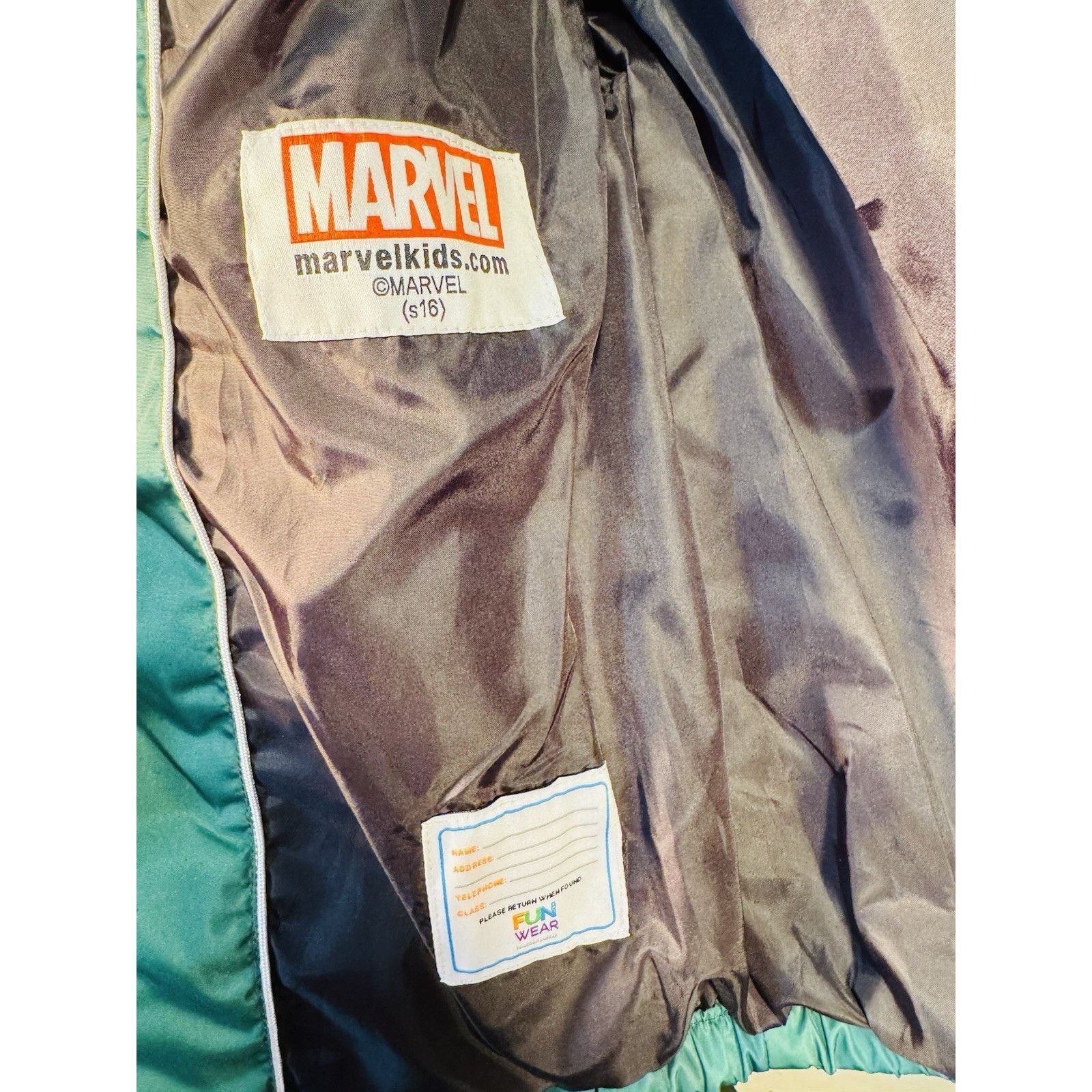 Marvel Comics Fun Wear Marvel HULK Kids Boys Lightweight Puffy Puffer Jack Size US S / EU 44-46 / 1 - 8 Thumbnail