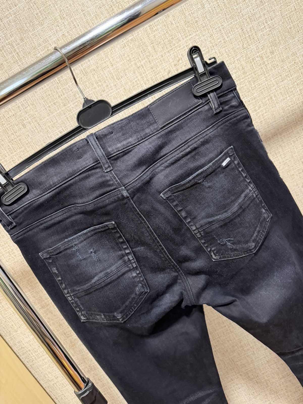 Amiri AMIRI SLASH SLIM JEANS IN AGED BLACK Size US 32 / EU 48 - 8 Thumbnail