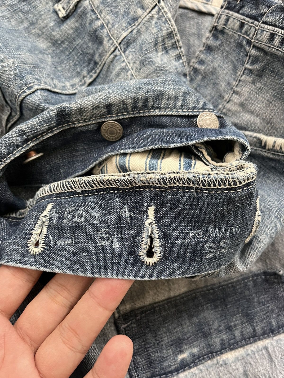 Ralph Lauren 💥 Ralph Lauren Repaired Boro Patchwork Naval Pants Size US 42 / EU 58 - 12 Thumbnail