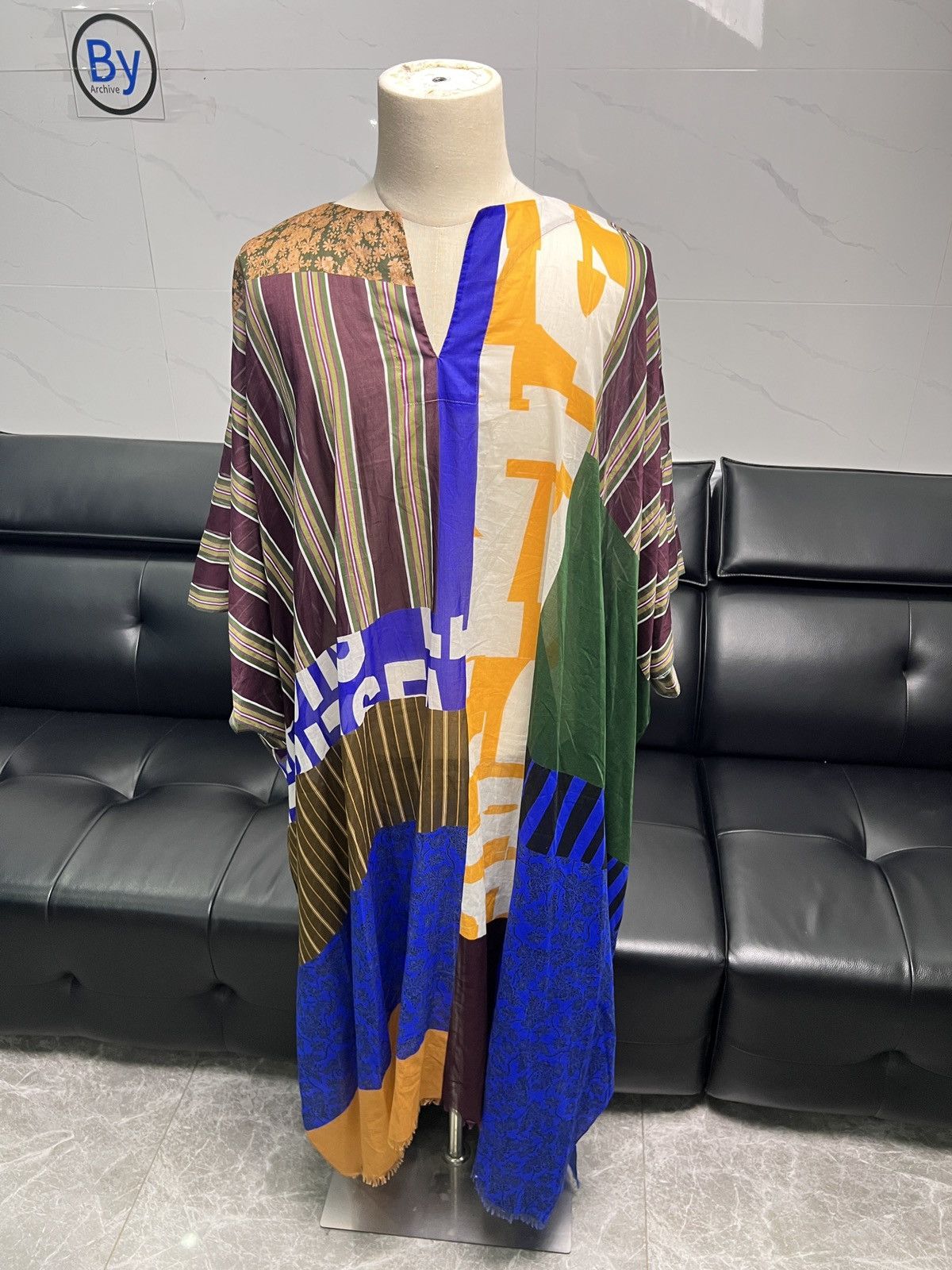 Dries Van Noten Dries Van Noten SS23 Patchwork Print Kaftan Dress Size ONE SIZE - 1 Thumbnail