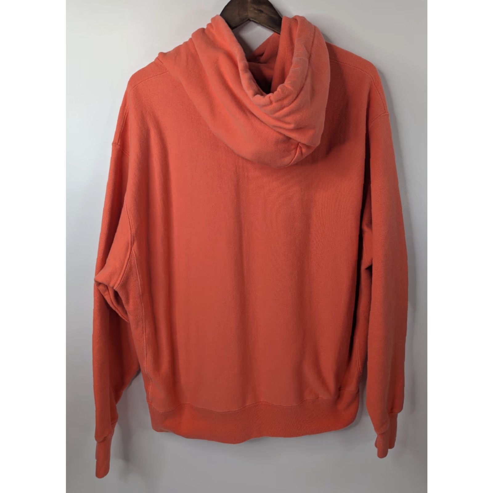 Champion VINTAGE Champion Reverse Weave Hoodie Mens XL Orange Spell Out Pullover Fleece Logo Size US XL / EU 56 / 4 - 7 Thumbnail