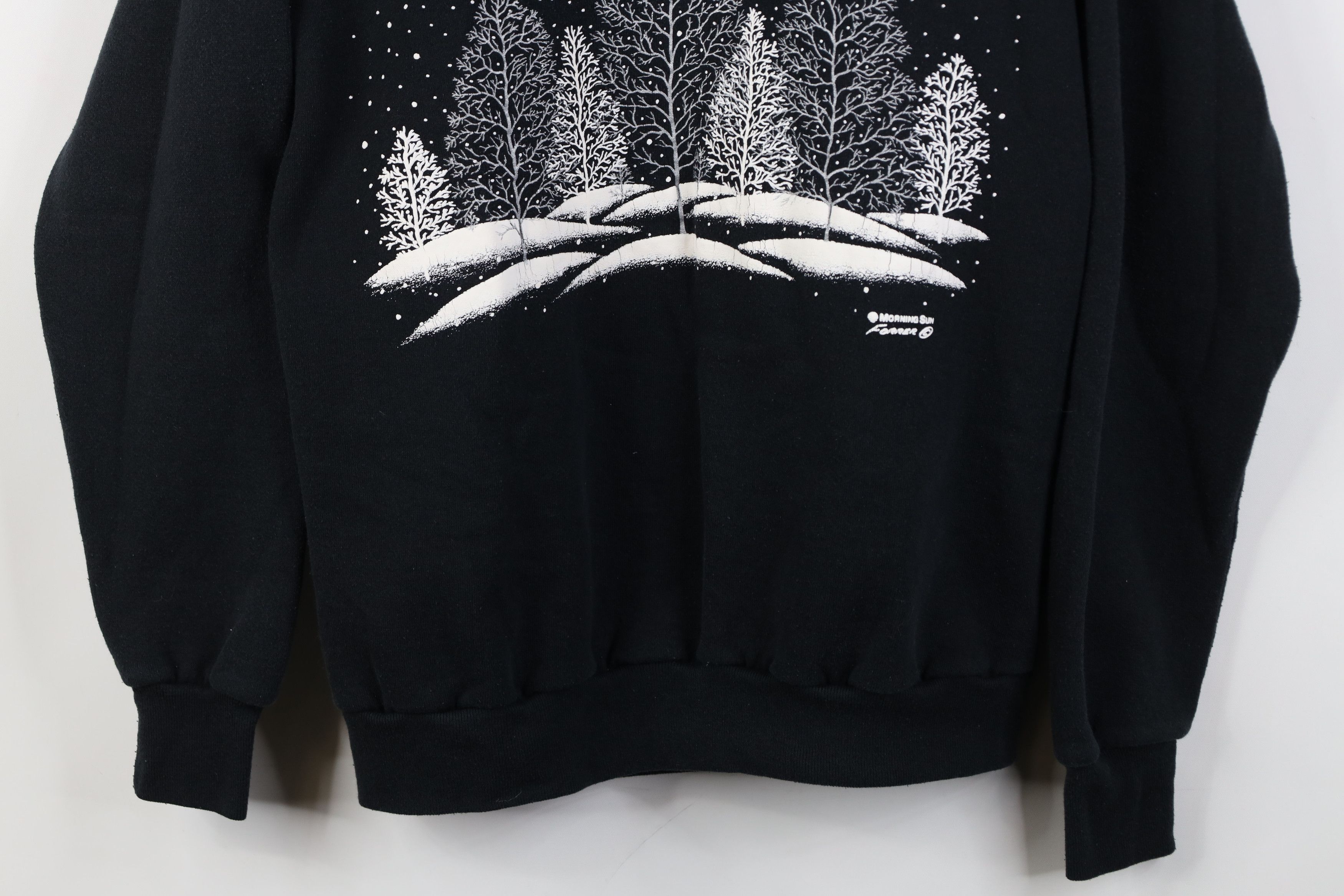 Vintage Vintage 90s Streetwear Puff Paint Collared Sweatshirt USA Size M / US 6-8 / IT 42-44 - 3 Thumbnail