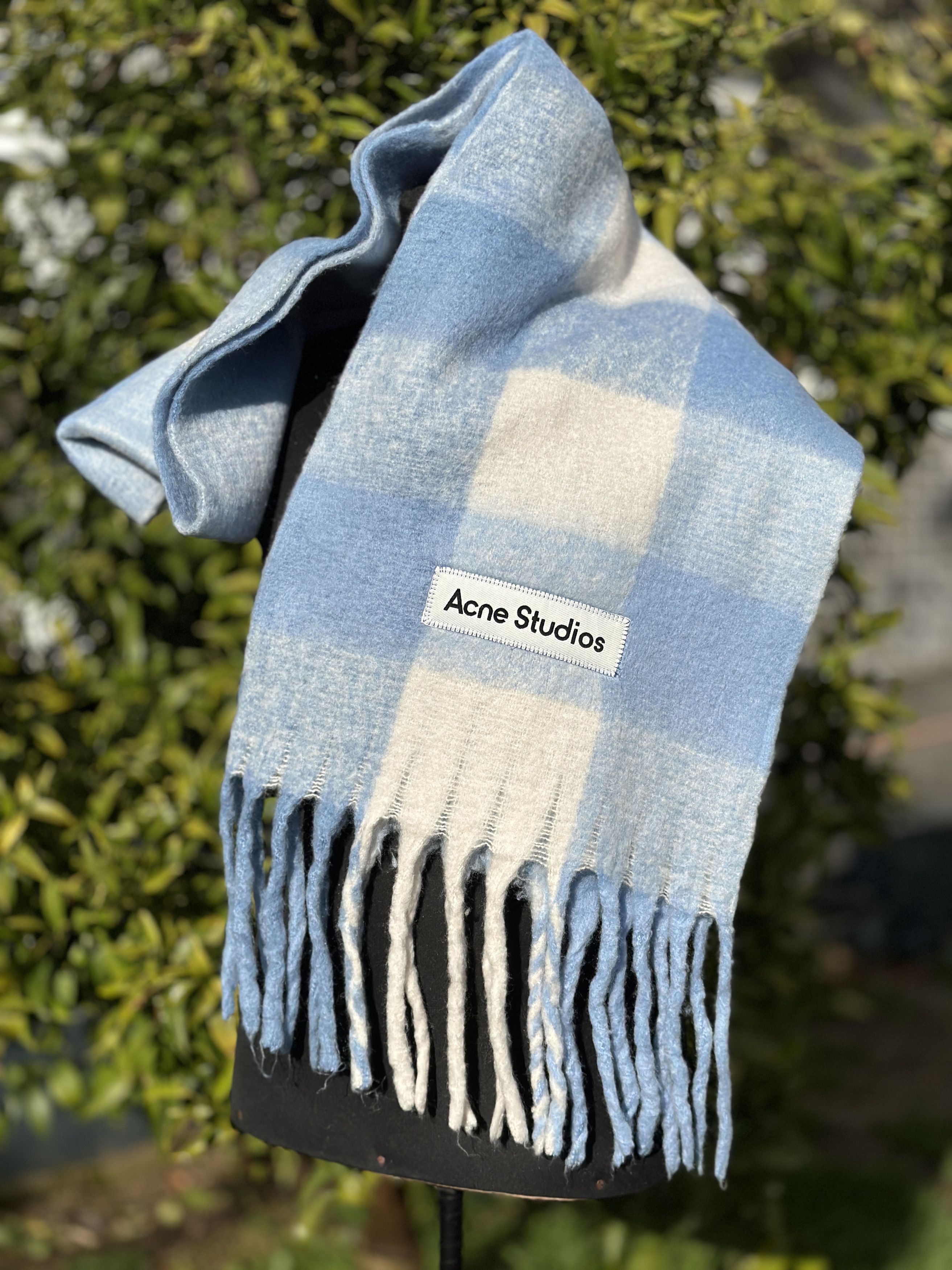 Acne Studios Acne Studios Multicolor Checked Wool Mohair Scarf Unisex Size ONE SIZE - 1 Thumbnail