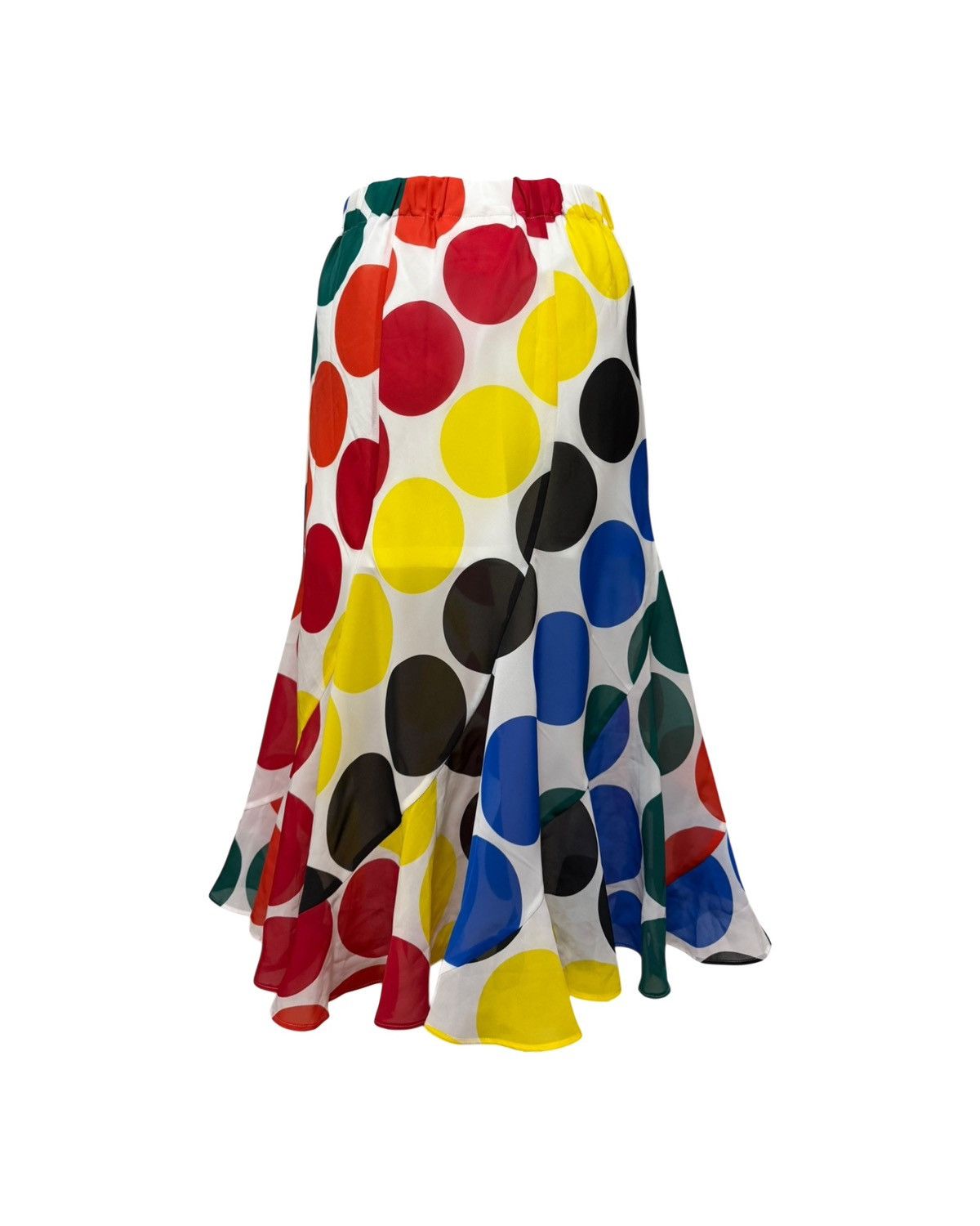Junya Watanabe JUNYA WATANABE S/S 2001 Polka Dot Flared Midi Skirt Size 27" / US 4 / IT 40 - 2 Thumbnail