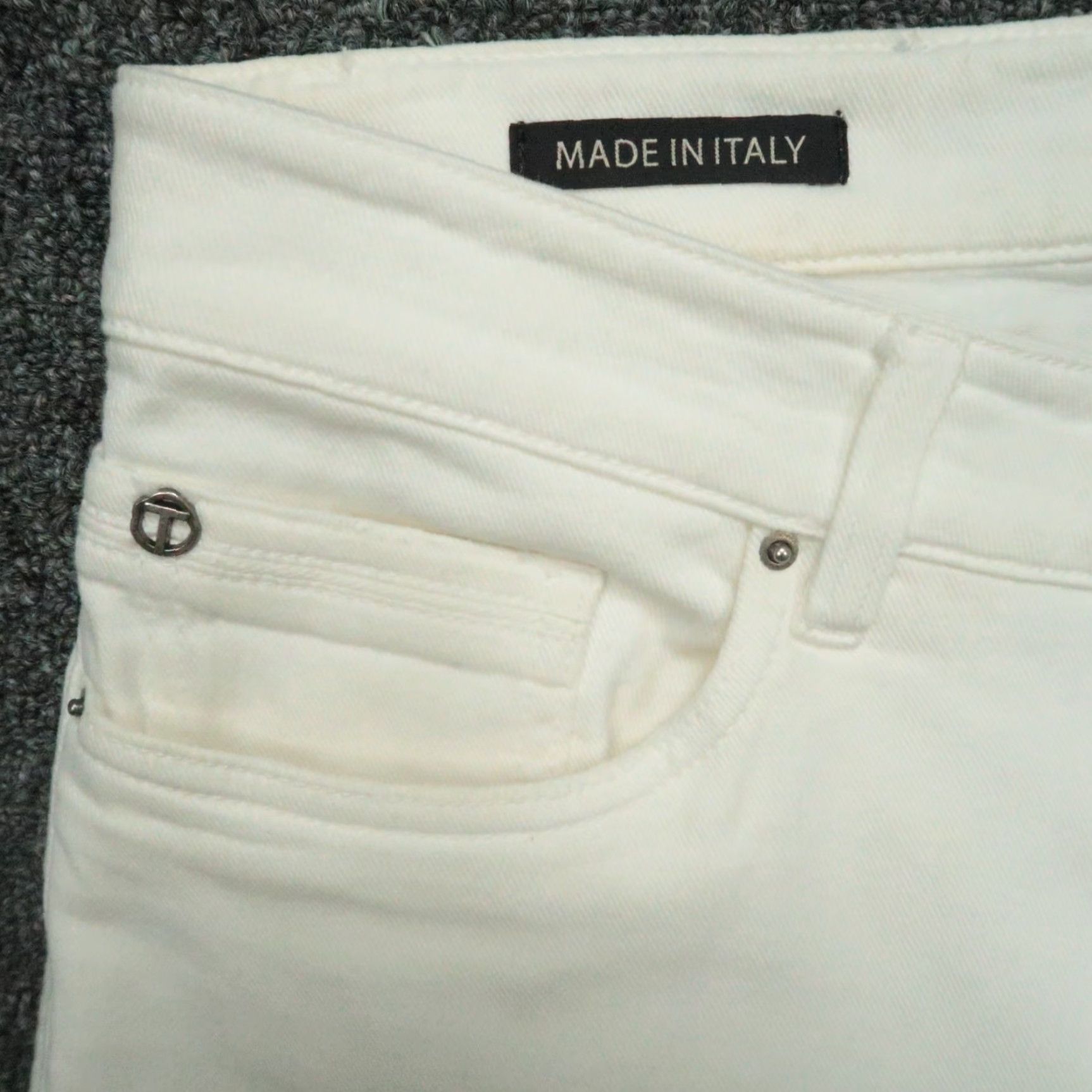 Vintage Teleria Zed Jeans Mens 31x29 White 5-Pocket Denim Cotton Italy Size US 31 - 3 Thumbnail