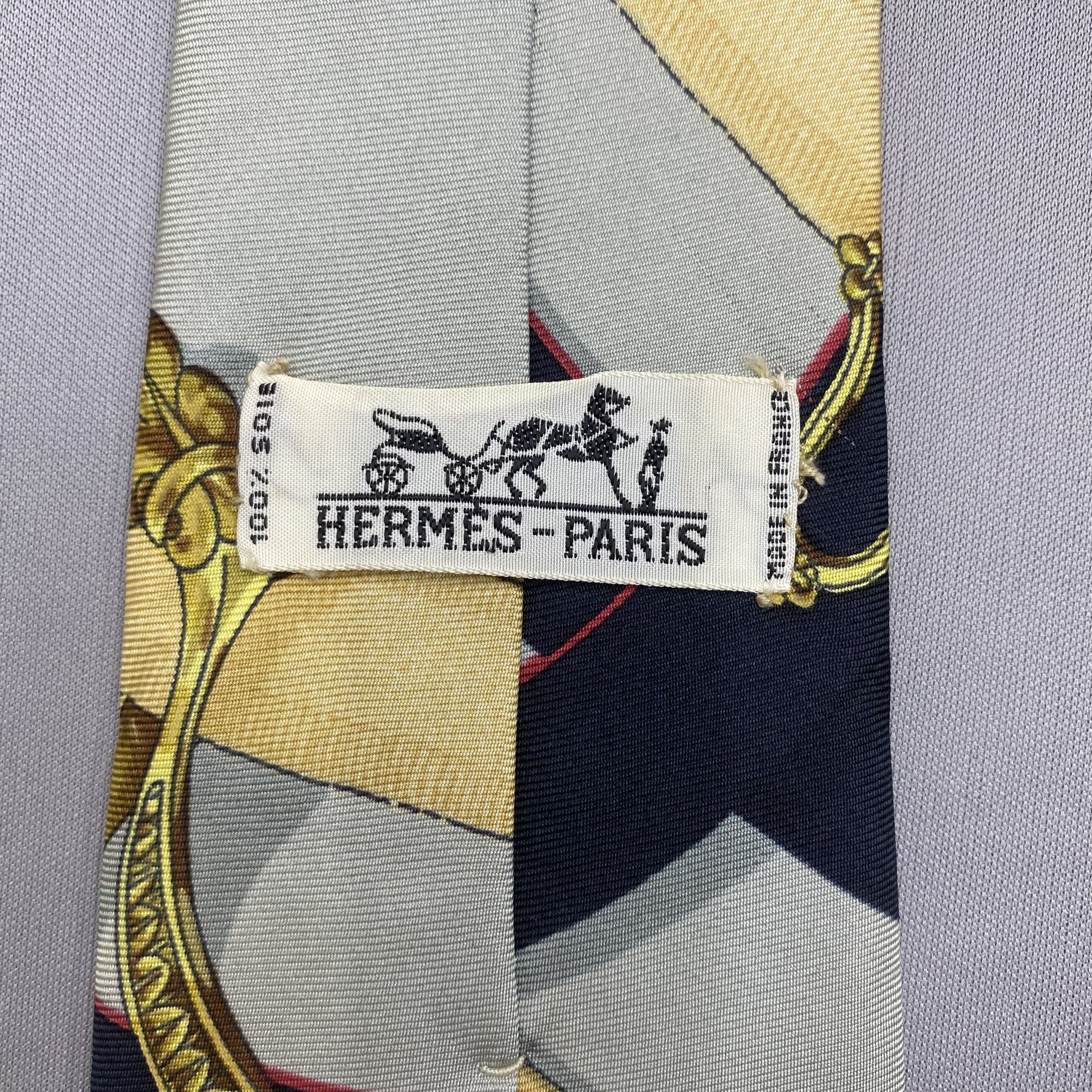 Hermes Vintage Hermes SILK Necktie Cravate Pure Silk Neck Tie Size ONE SIZE - 7 Thumbnail