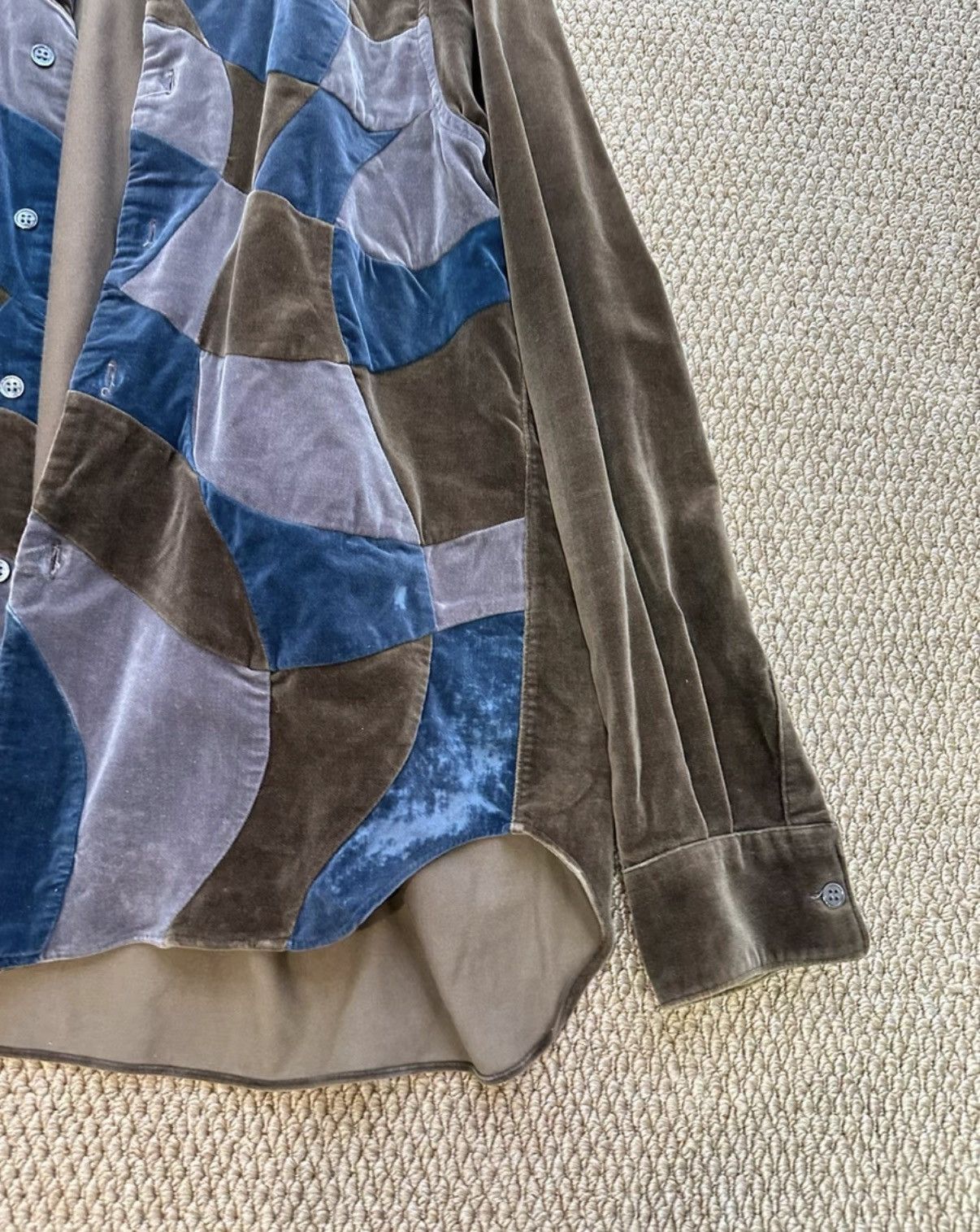 Comme des Garcons COMME des GARÇONS Velvet Geometric Patchwork Shirt K23 Size US S / EU 44-46 / 1 - 2 Thumbnail