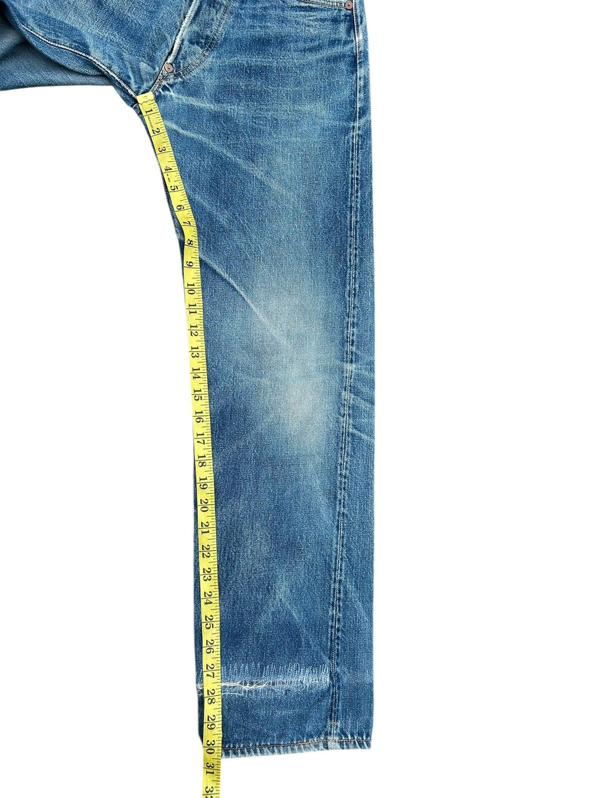 Evisu Vintage Buckle Back Evisu Selvedge Repair Denim jeans Size US 27 - 24 Thumbnail