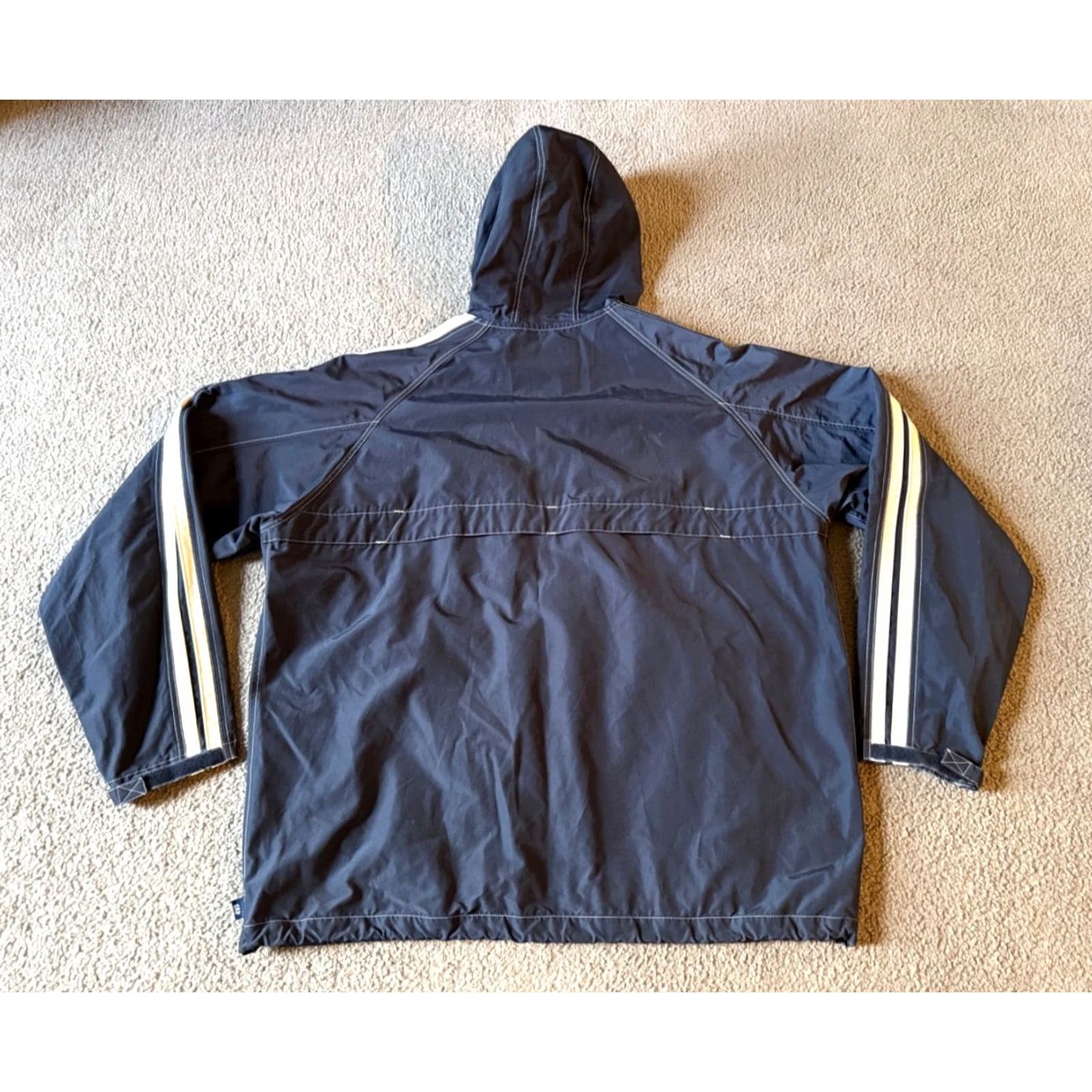 Gap VINTAGE Gap Men's Jacket Windbreaker Hooded Zip Navy Blue 2XL Retro Nylon Zip Front Pocket Lined Size US XXL / EU 58 / 5 - 2 Thumbnail