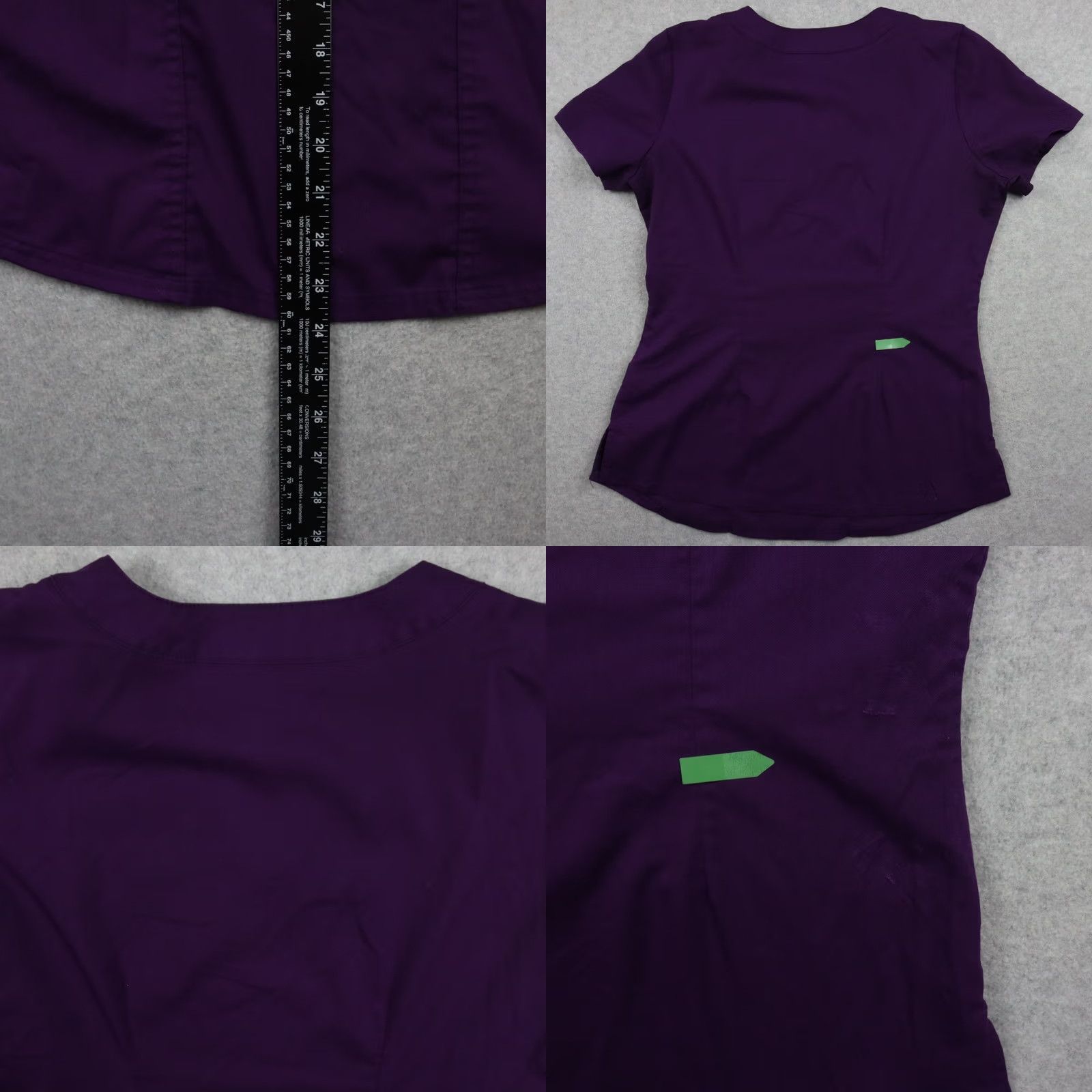 Vintage Healing Hands Scrub Top Womens Small V-Neck Medical Uniform Purple Short Sleeve Shirt Womens Small Purple Size S / US 4 / IT 40 - 8 Thumbnail