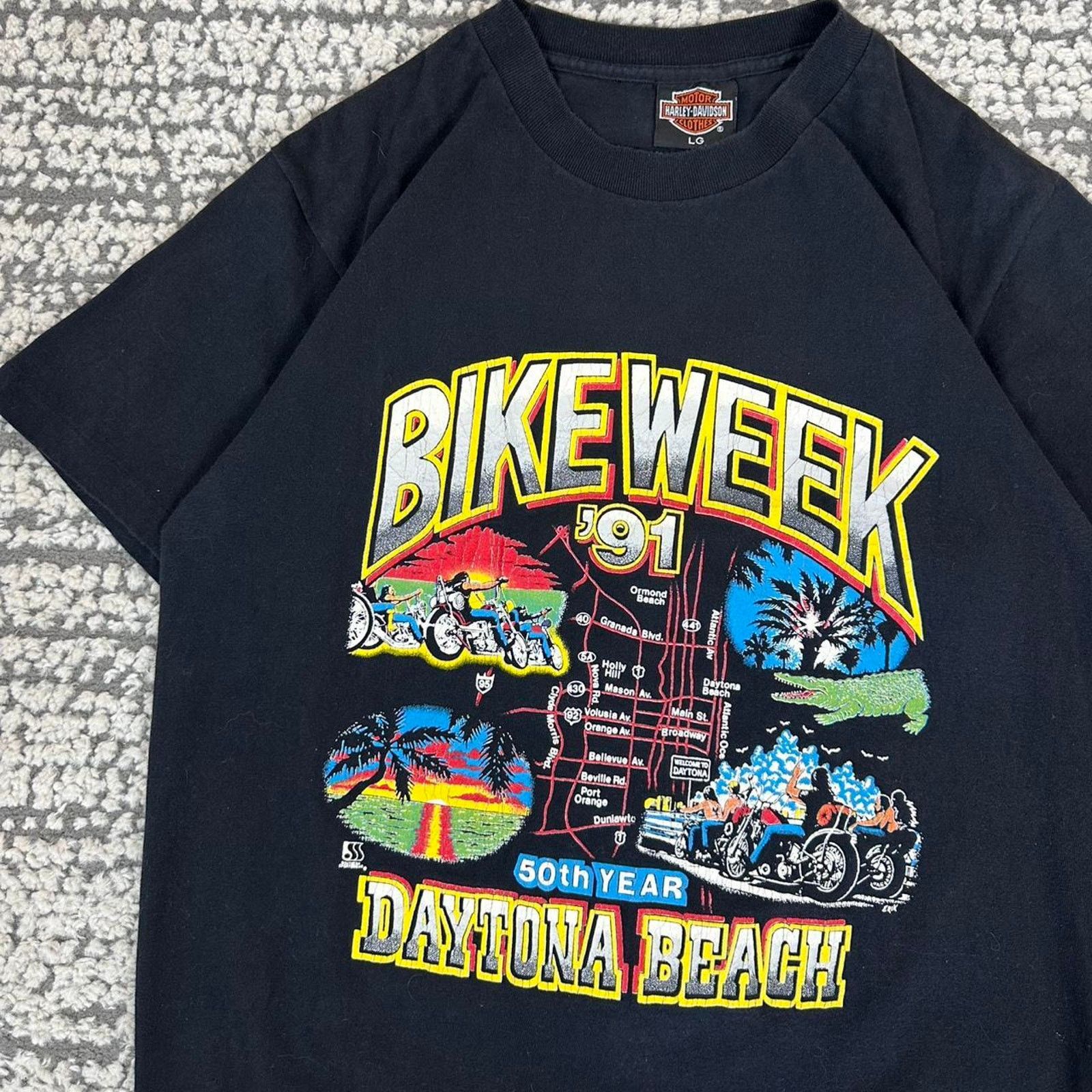 Harley Davidson × Vintage Vintage Harley Davidson Bike Week T-shirt Size US L / EU 52-54 / 3 - 3 Thumbnail