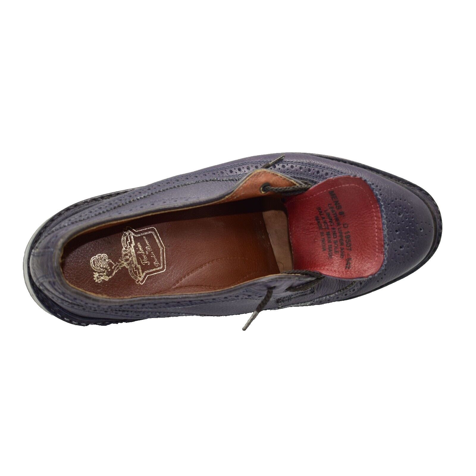 Florsheim FLORSHEIM DUCKIE BROWN Purple Leather Wingtip Shoes Size 8 D Size US 8 / EU 41 - 5 Thumbnail