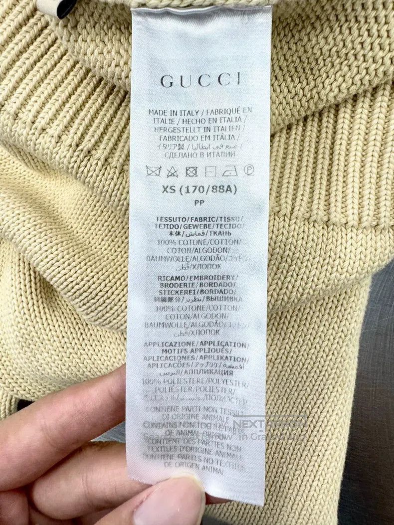 Gucci Gucci Beige back logo knitted cardigan coat Size XS / US 0-2 / IT 36-38 - 4 Thumbnail