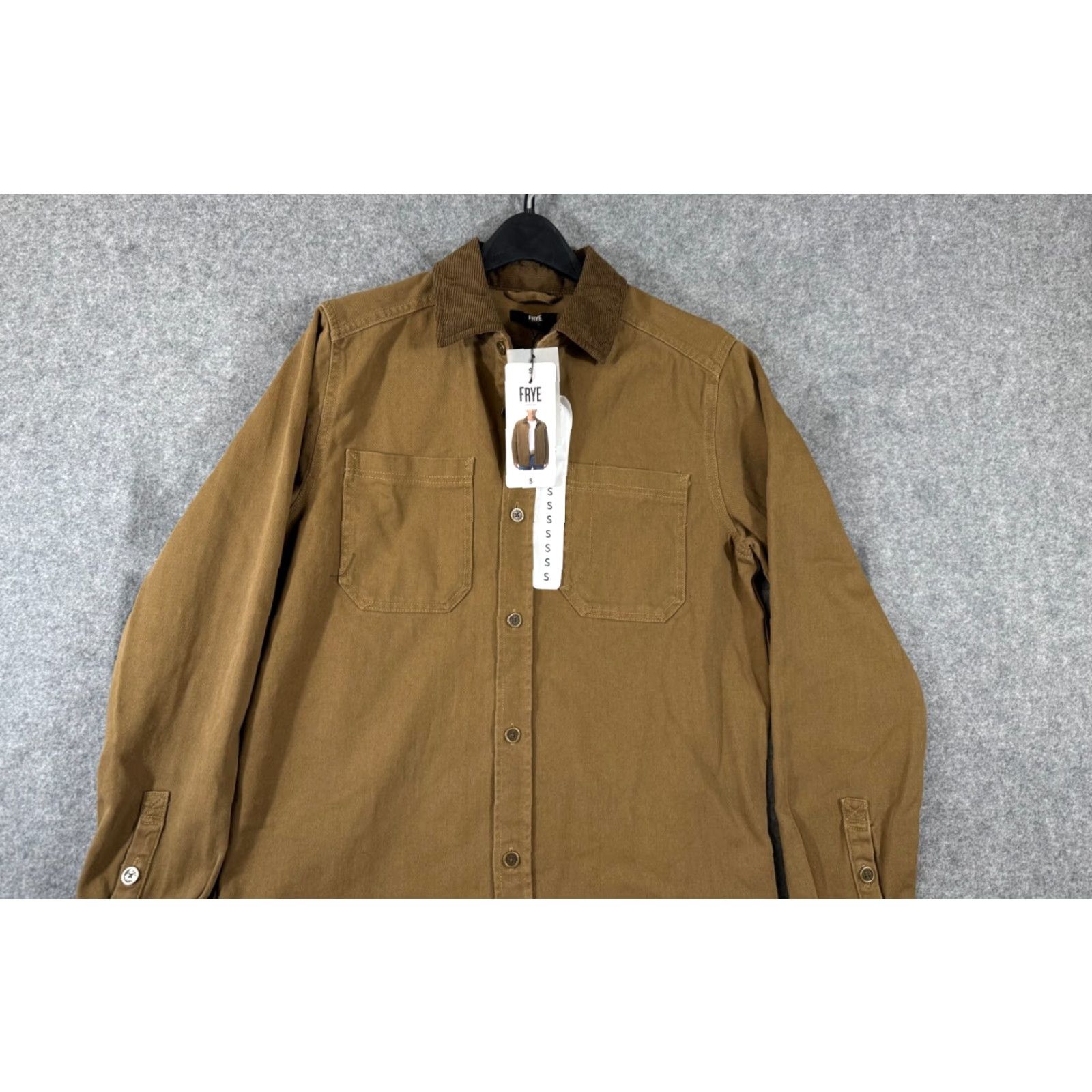 Frye Frye Shirt Jacket Barn Shacket Mens S Brown Corduroy Button Front Long Sleeve Pockets NWT Vintage: No Size US S / EU 44-46 / 1 - 2 Thumbnail