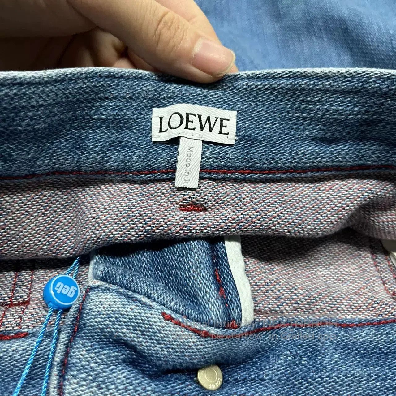 Loewe Loewe Back Leather Patch Denim Skirt. Size US 34 / EU 50 - 3 Thumbnail