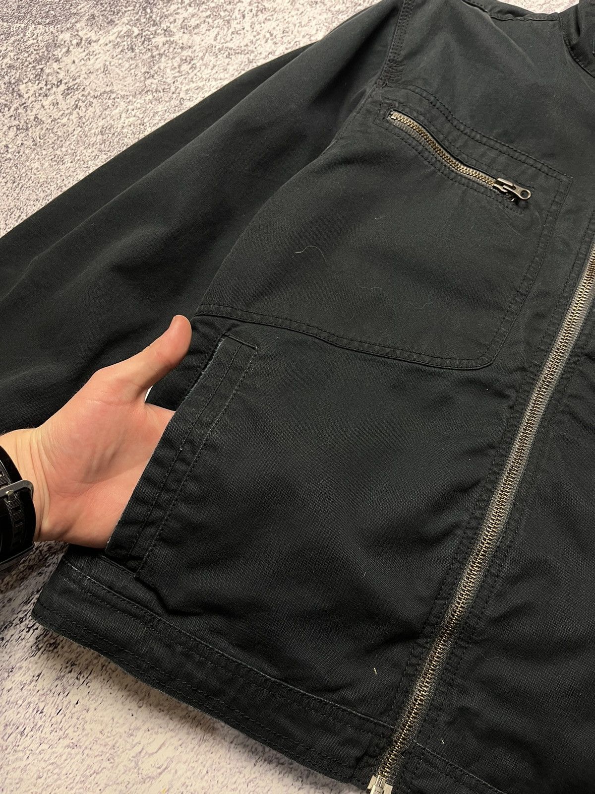 Nike Vintage Nike Denim Jacket omber Rare Pocket Zip Size L/ Size US M / EU 48-50 / 2 - 10 Thumbnail